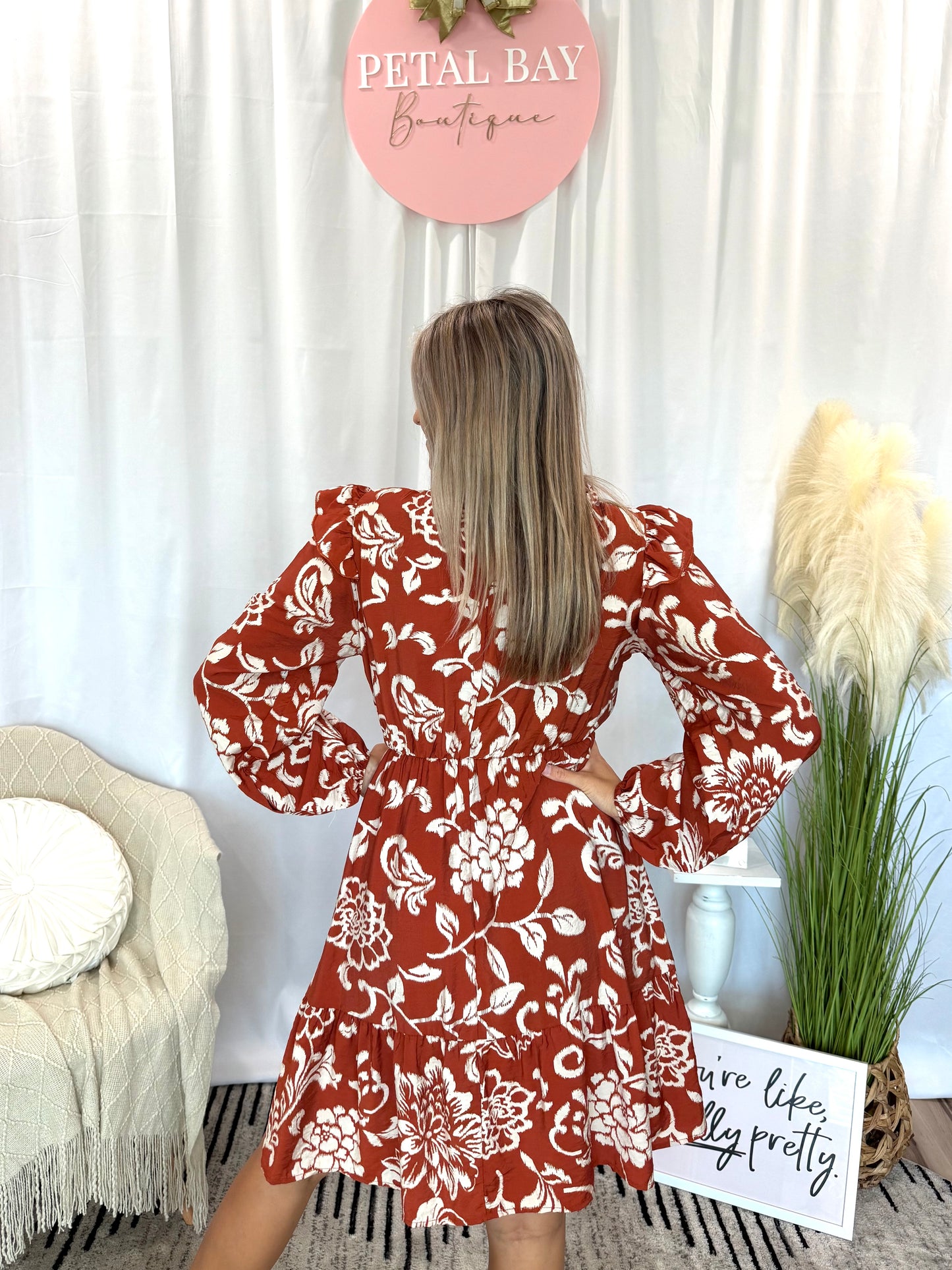 Pumpkin Cream Dress (Pockets!)
