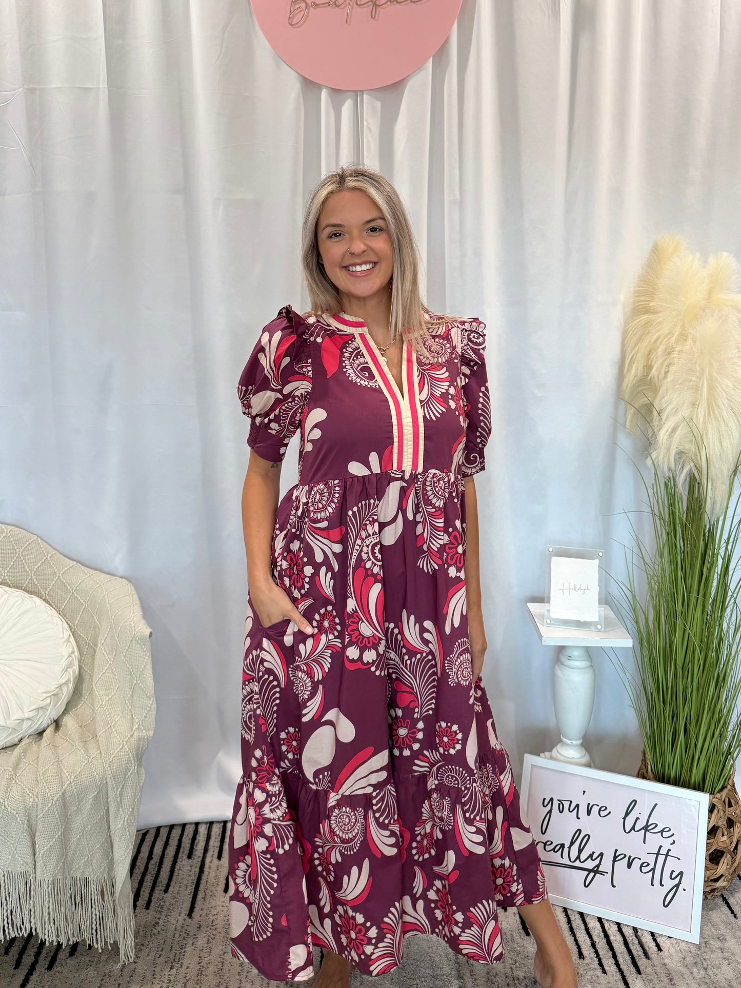 Plum Perfection Dress (Pockets!)