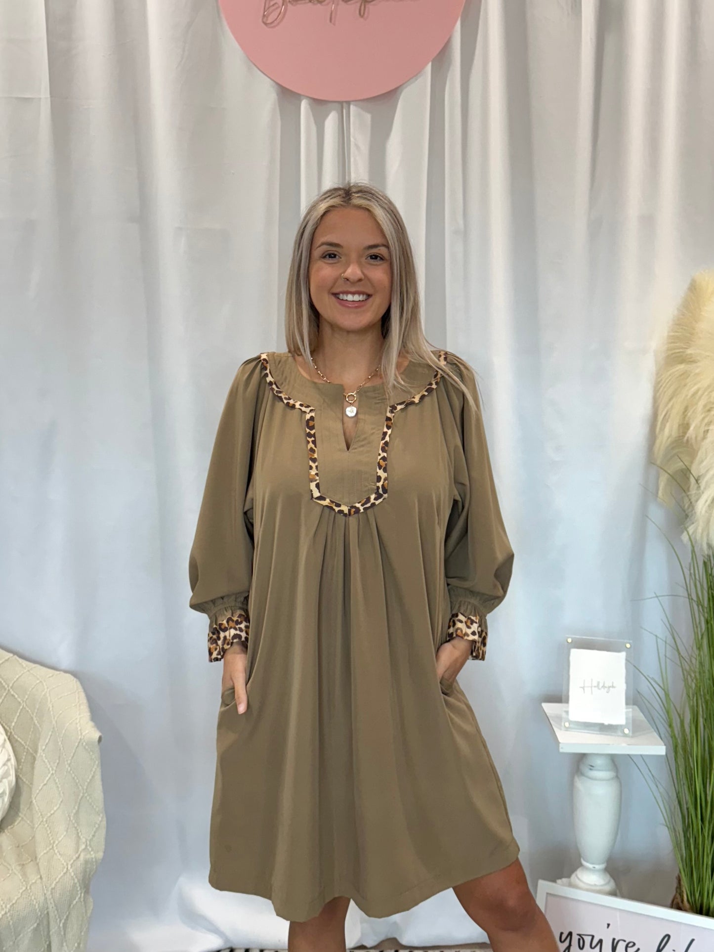 Marvelous Beige Dress (Pockets!)
