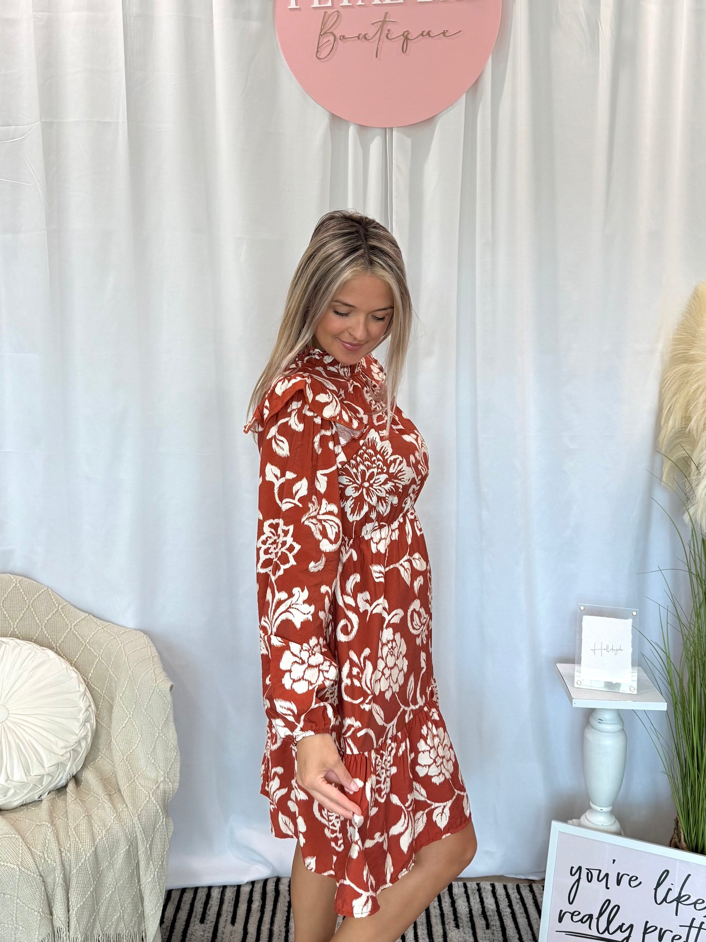 Pumpkin Cream Dress (Pockets!)