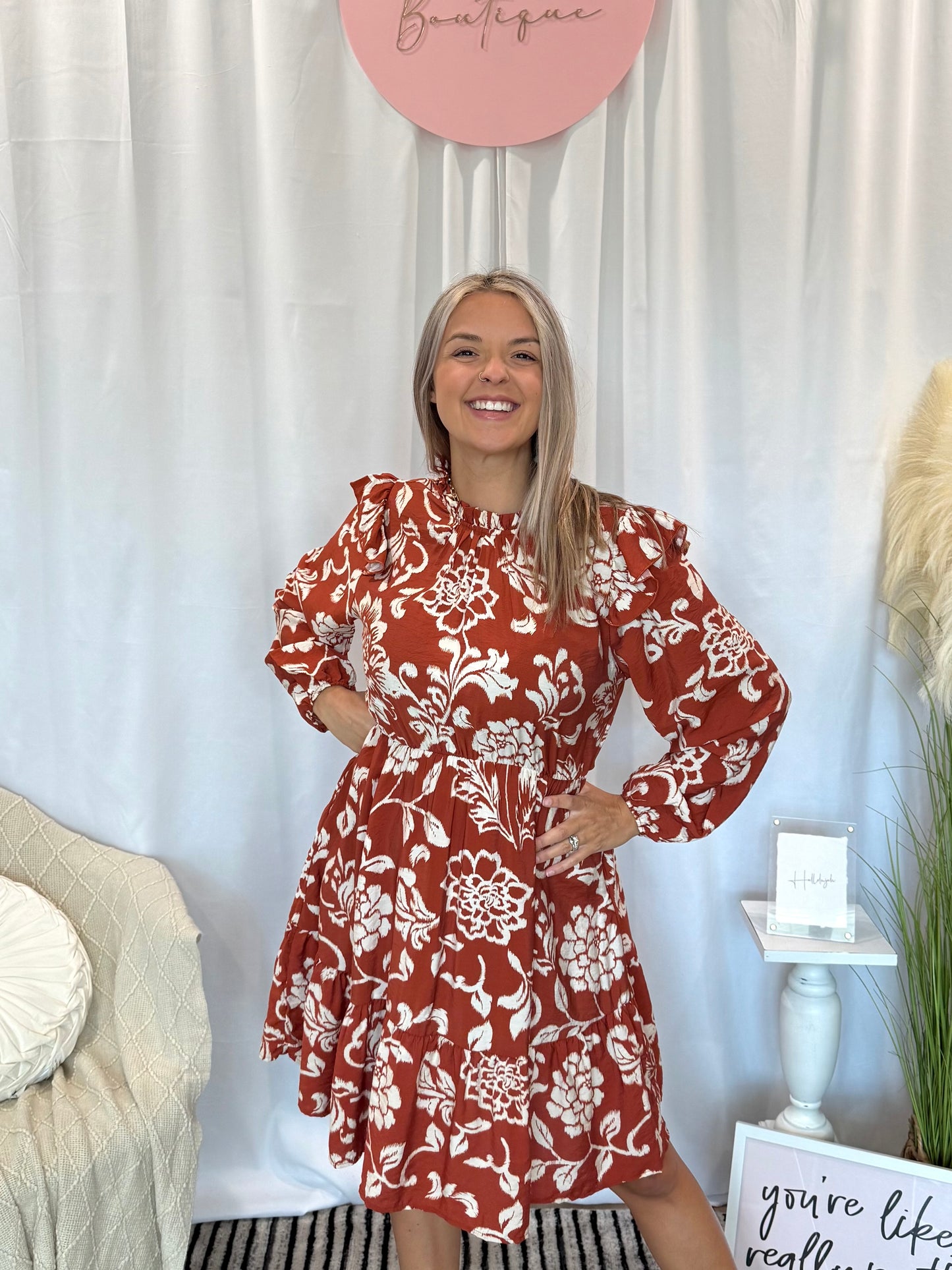 Pumpkin Cream Dress (Pockets!)