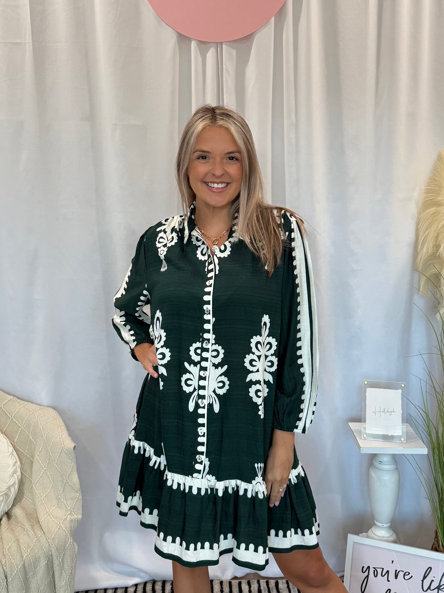 Evergreen Nola Dress