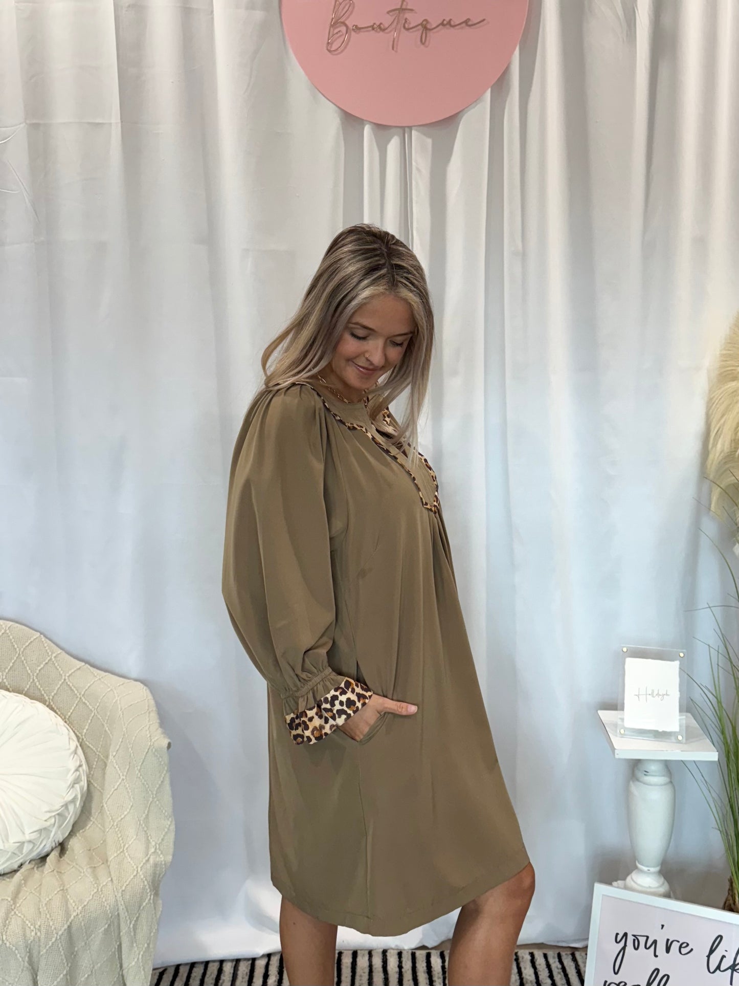Marvelous Beige Dress (Pockets!)