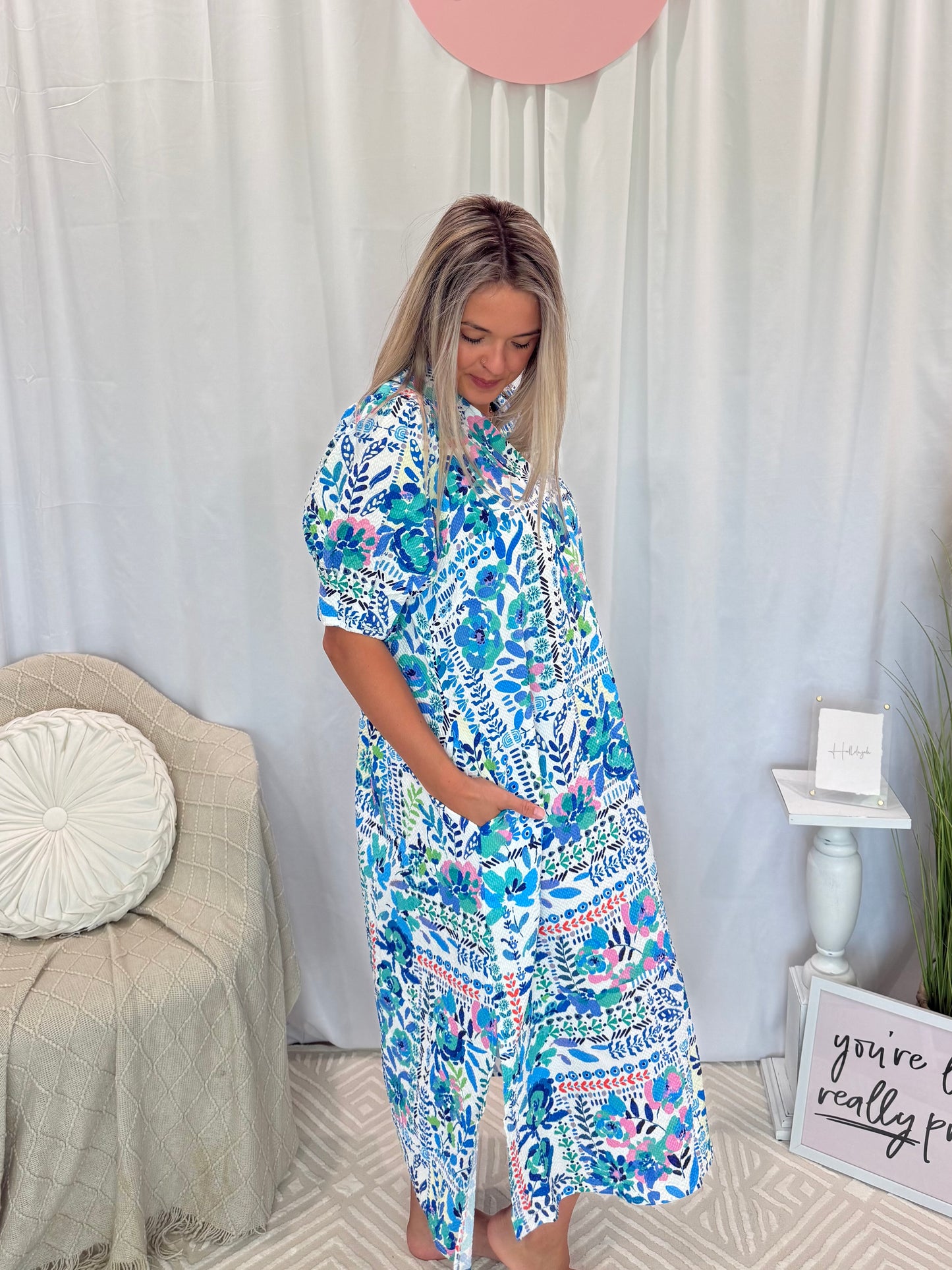Sky & Baby Blue Dress (Pockets!)