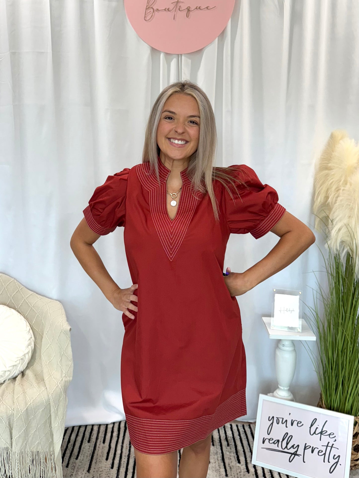 Sunset Sienna Luxury Dress (Pockets!)