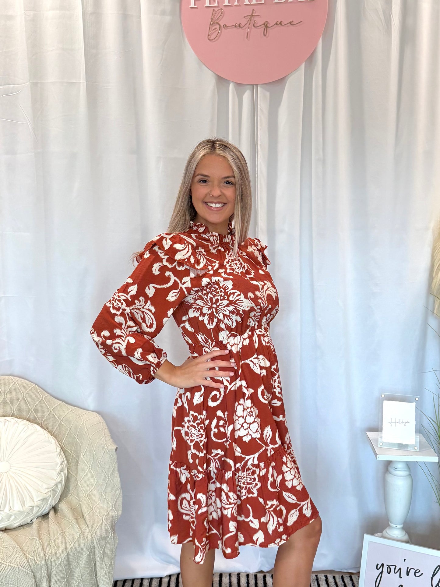 Pumpkin Cream Dress (Pockets!)