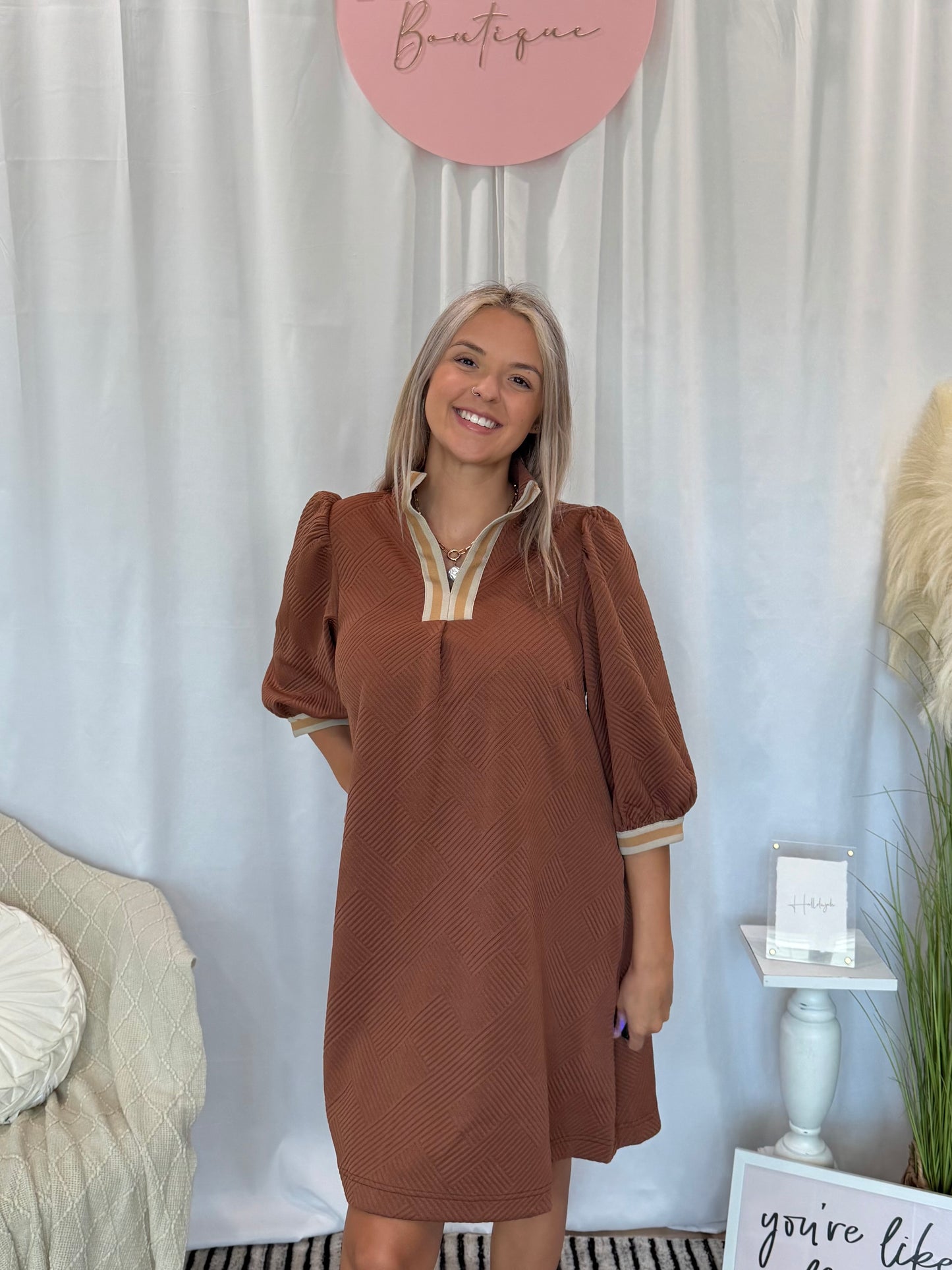 Chestnut Deluxe Dress (Pockets!)