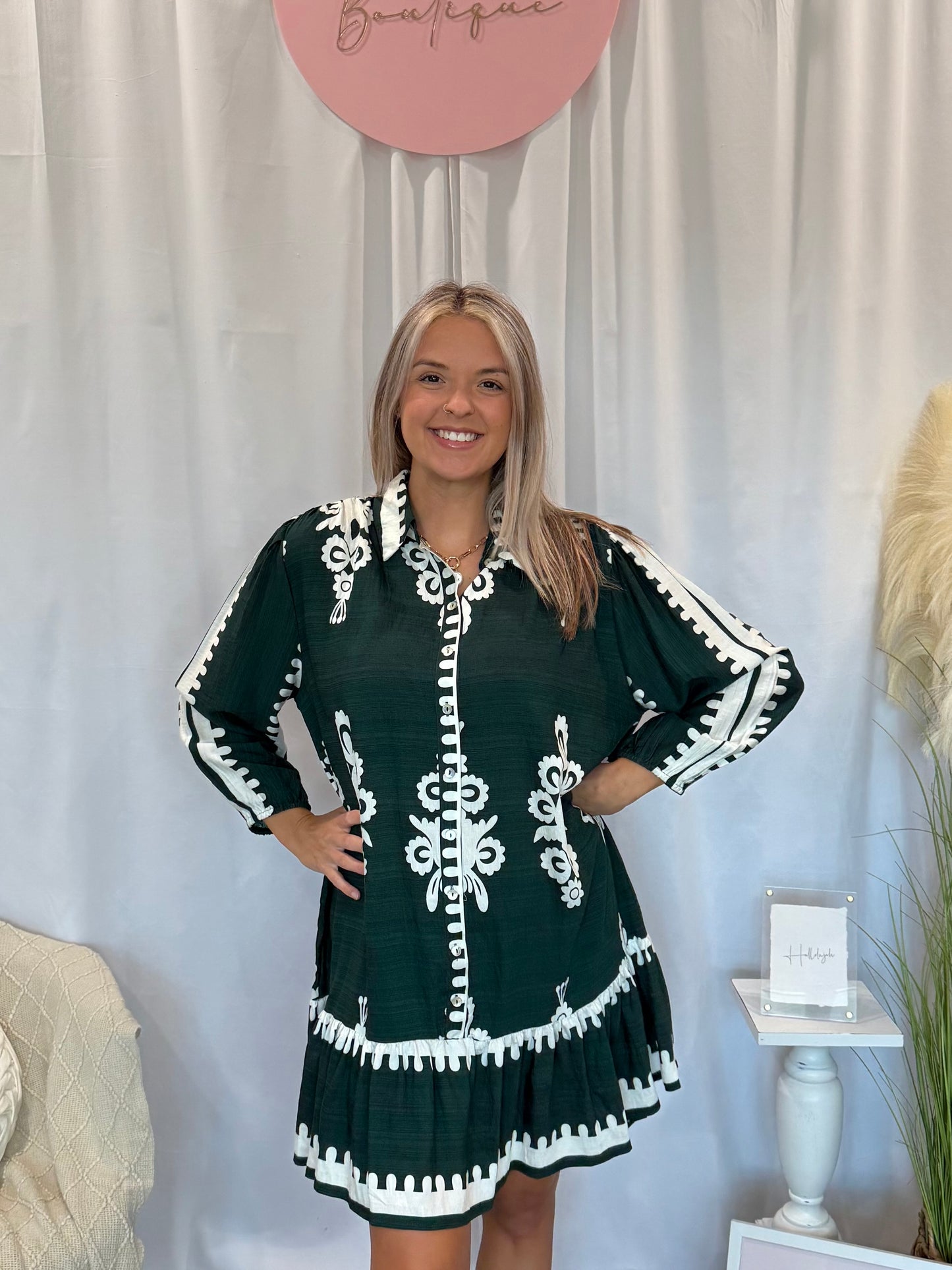 Evergreen Nola Dress
