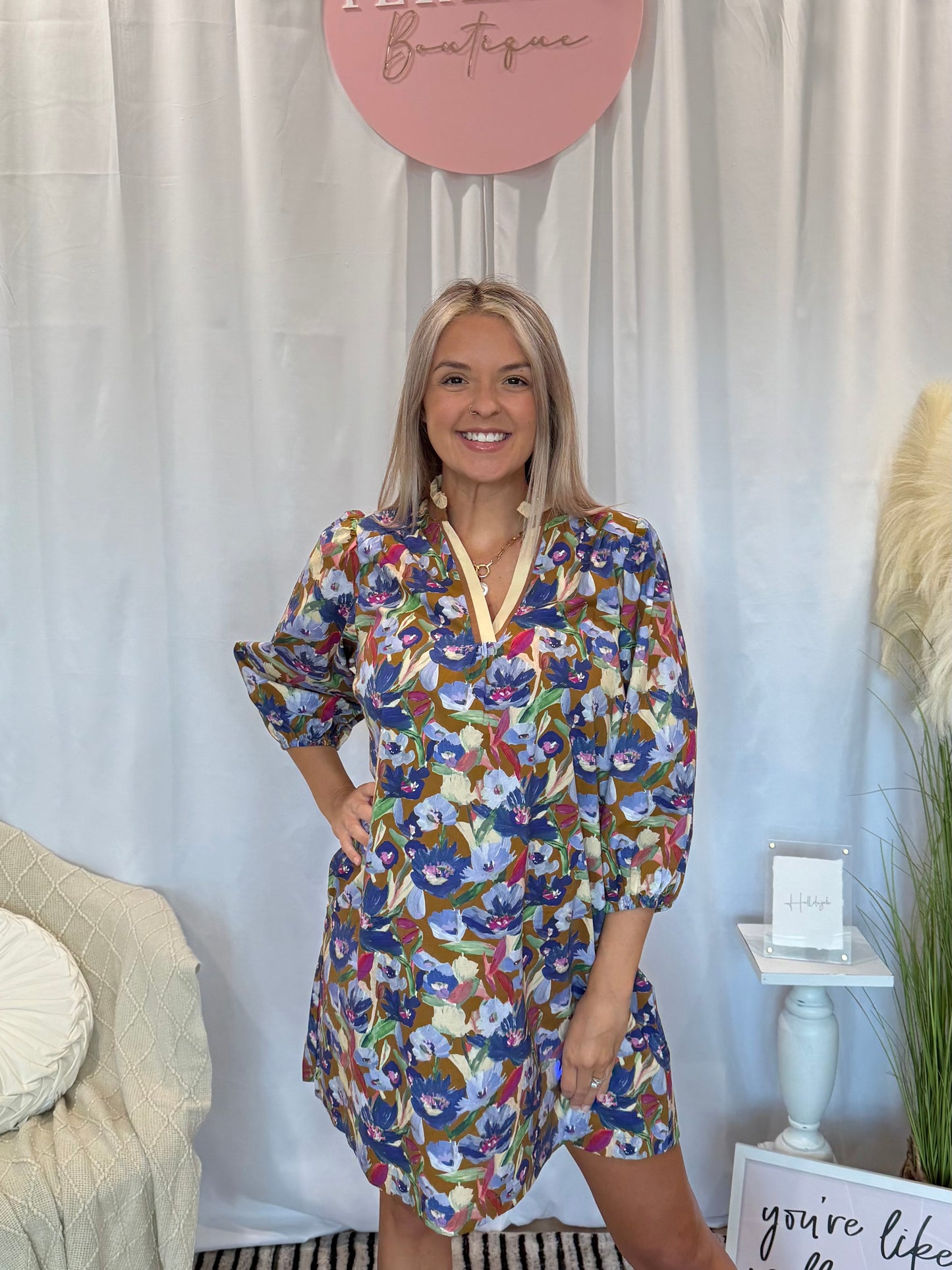 Colorful Autumn Dress (Pockets!)