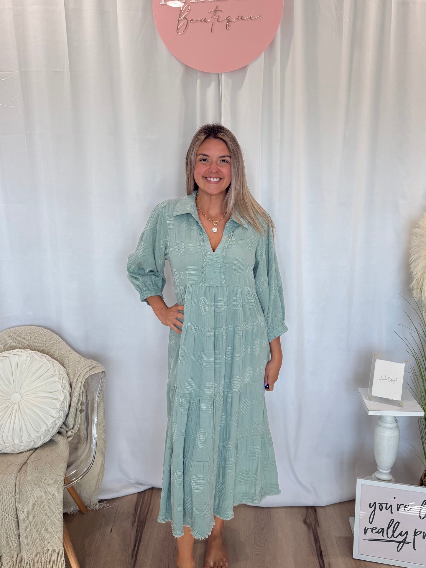 Soft Teal Dress