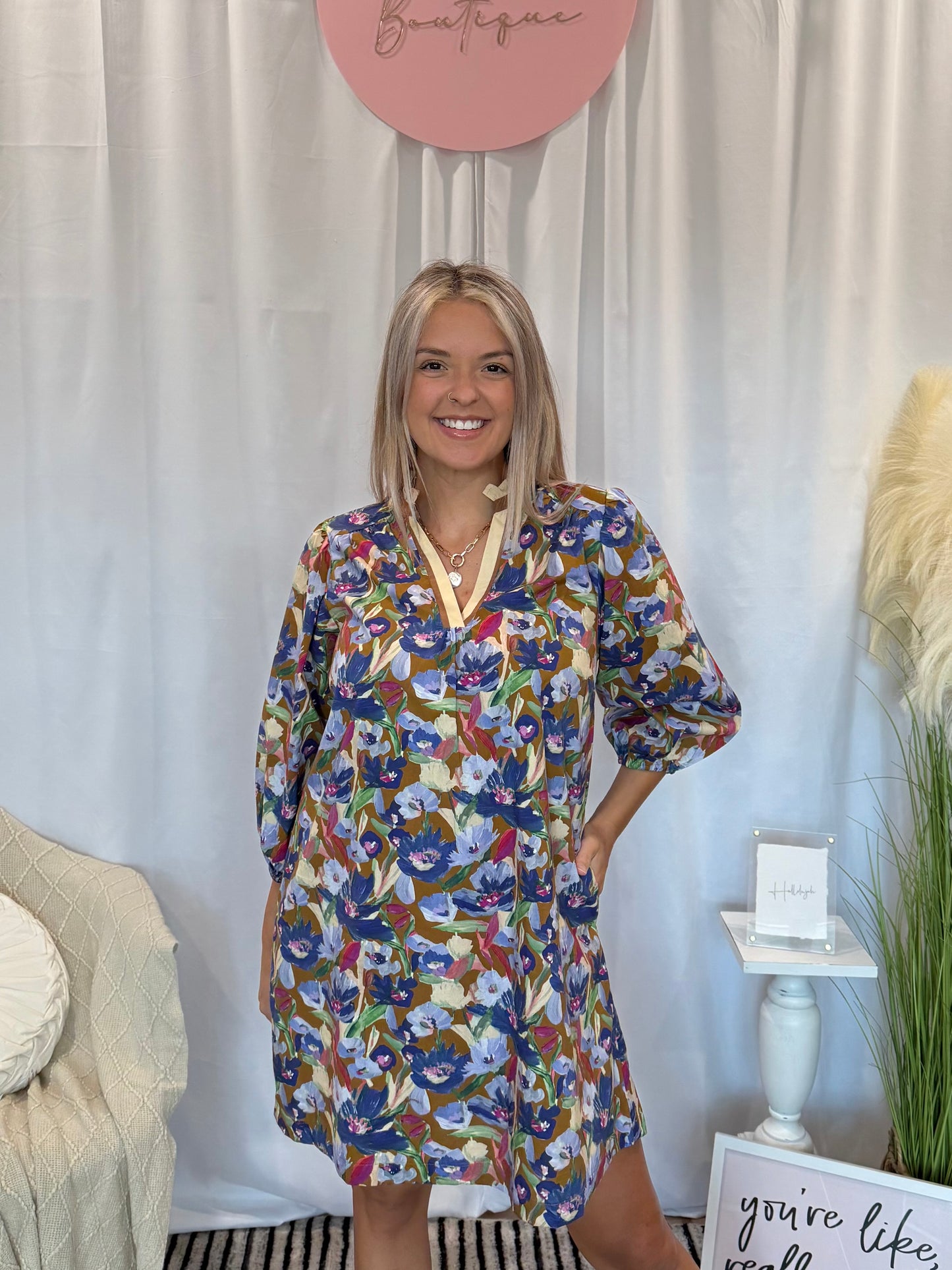 Colorful Autumn Dress (Pockets!)