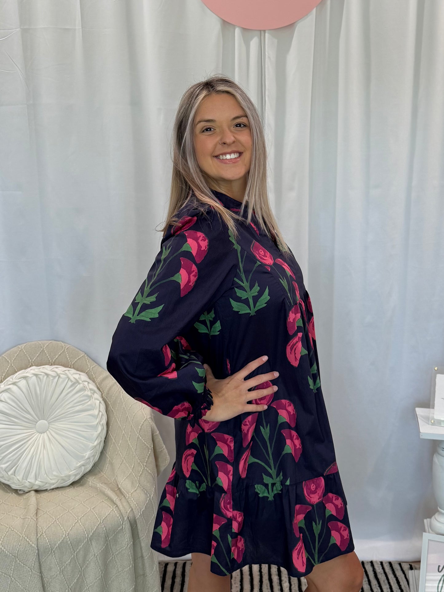 Sassy Navy Dress