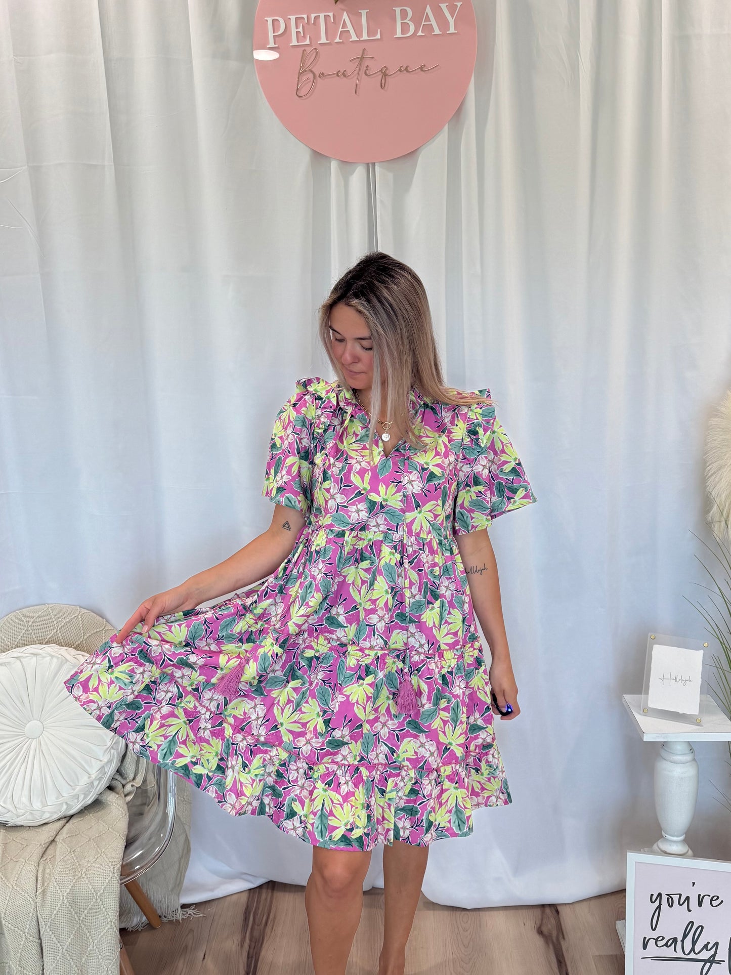 Purple Floral Dress
