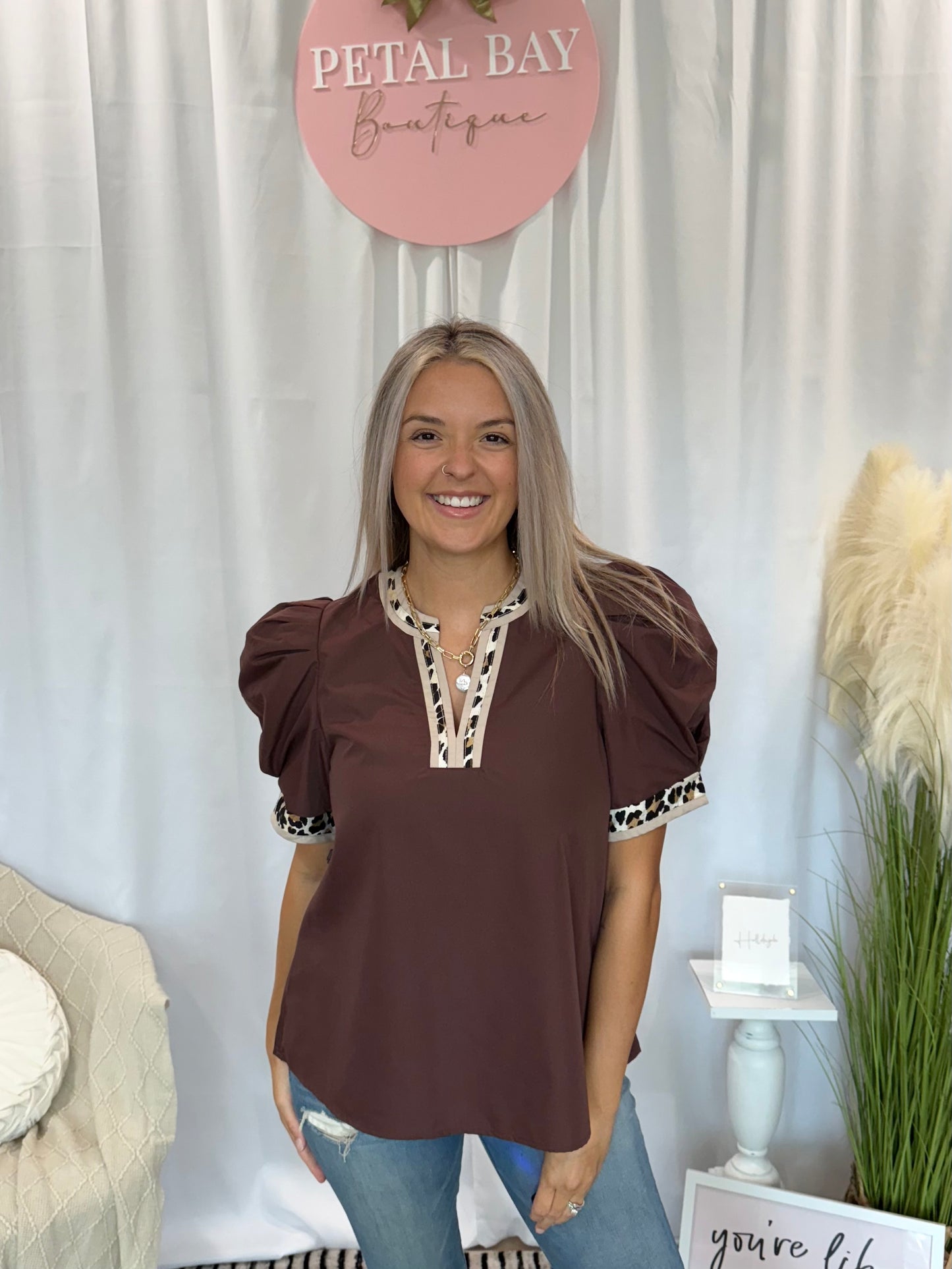 Chocolate Cheetah Top