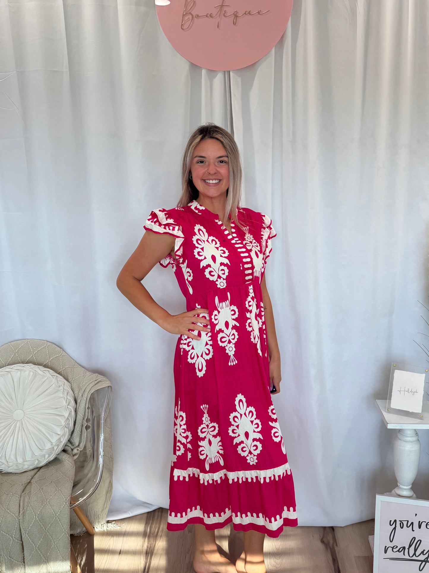 Pink Ruffle French Quarter Dress