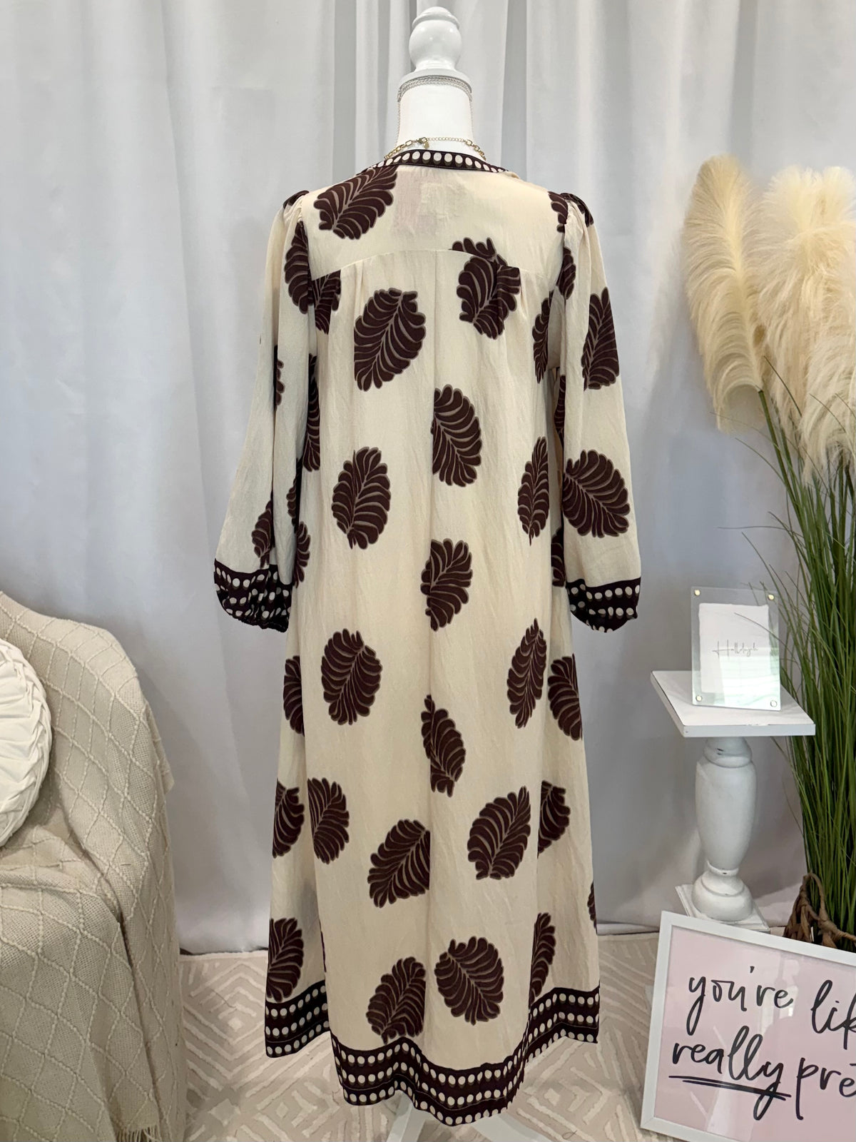 Cashew Breeze Dress (Pockets & Removable Waistband)