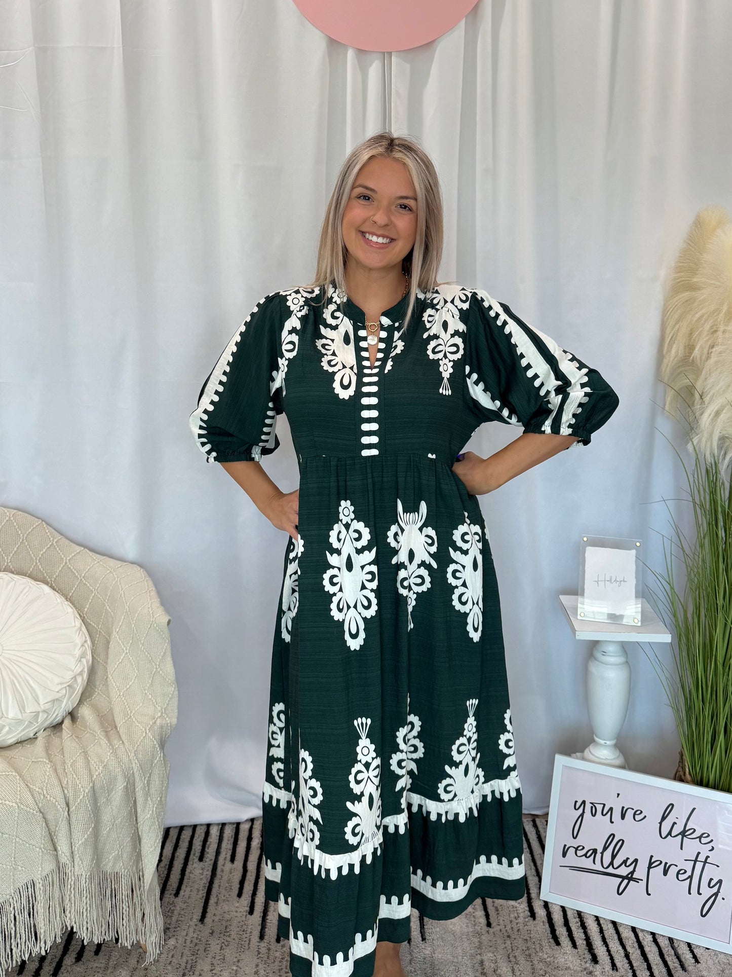 Evergreen French Quarter Dress