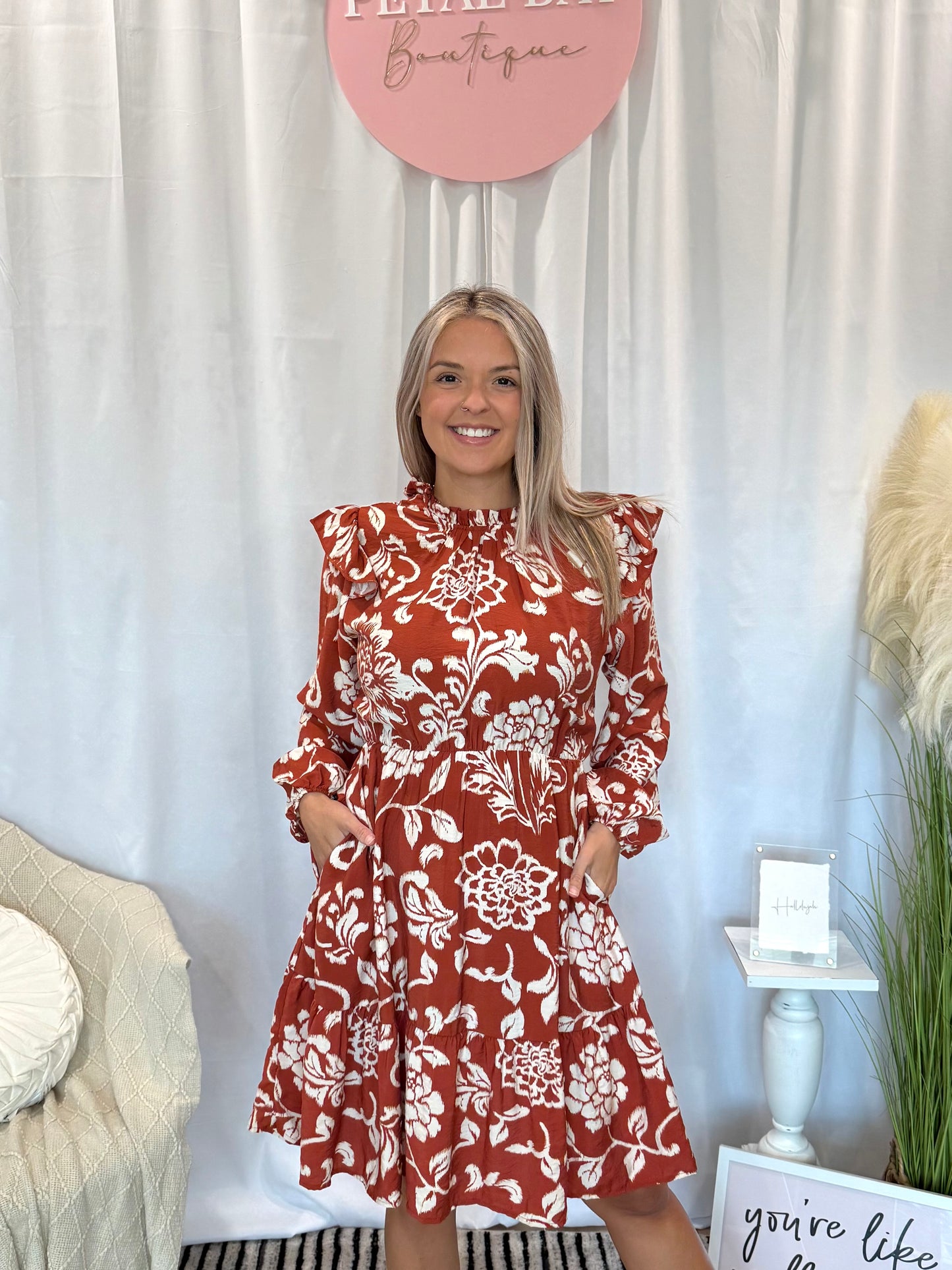 Pumpkin Cream Dress (Pockets!)