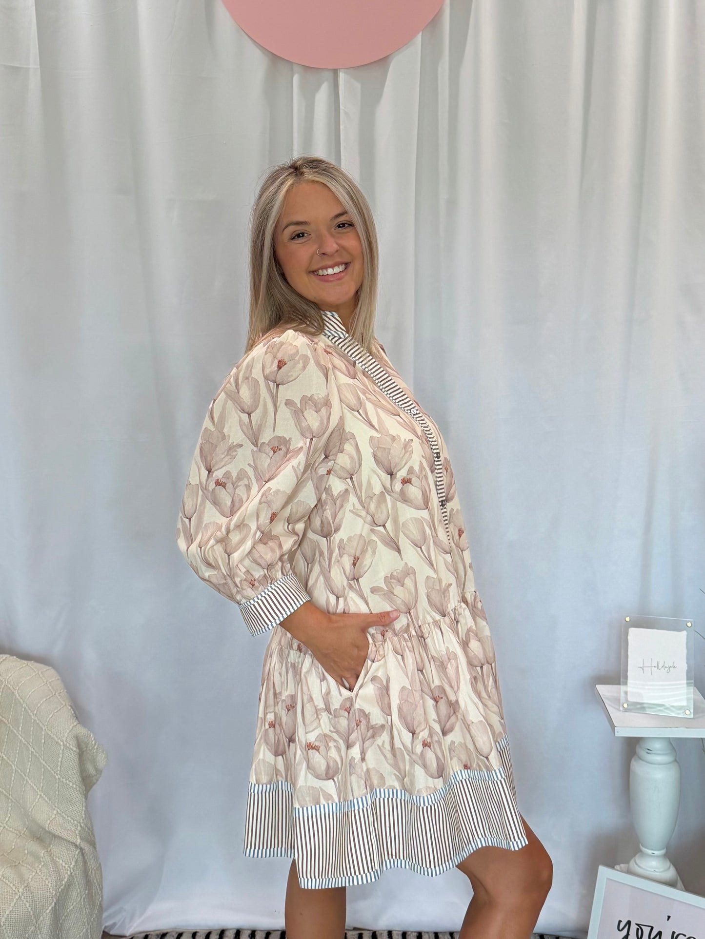 Gentle Blush Dress (Pockets!)