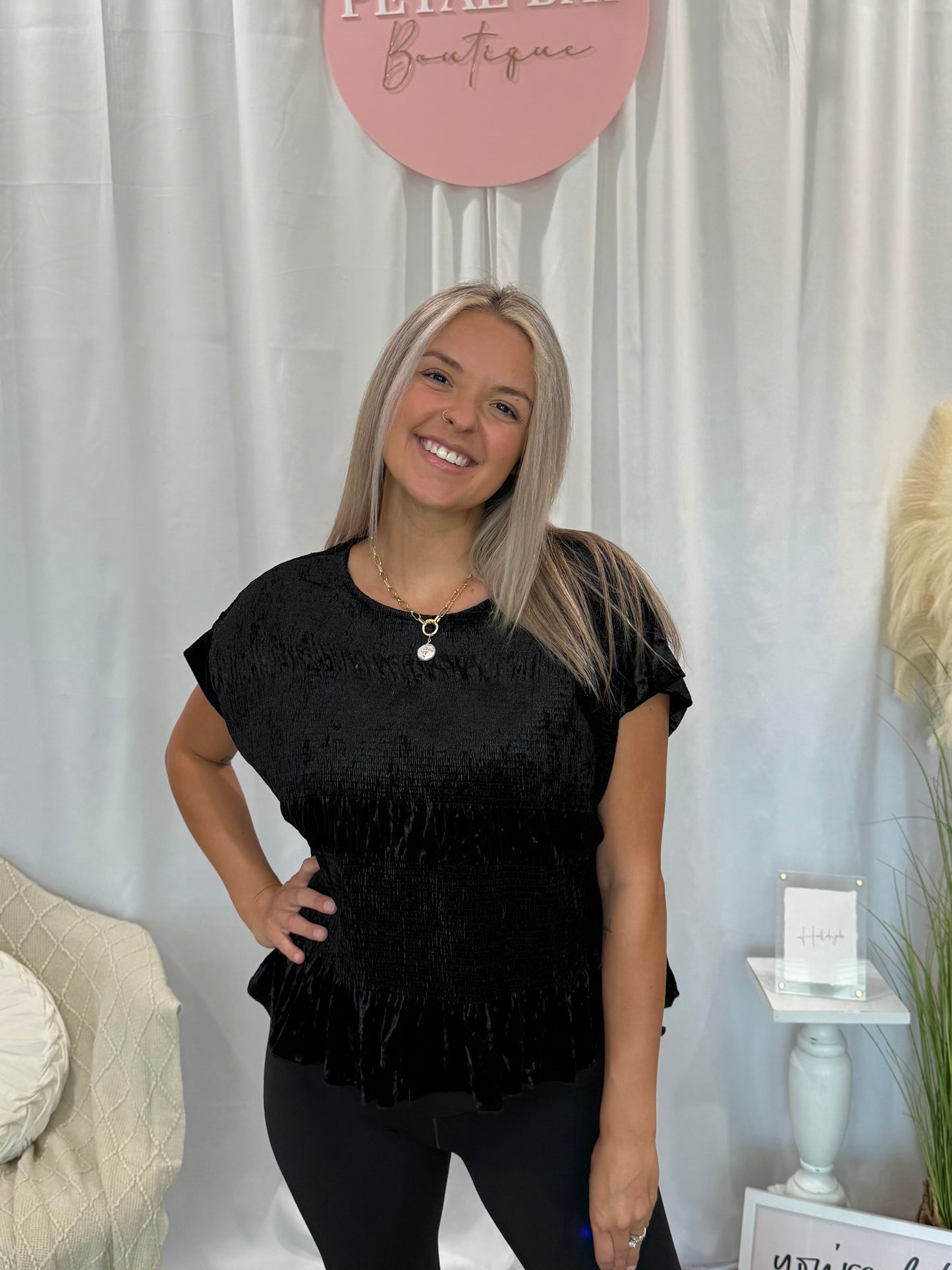 Black Velvet Galore Top
