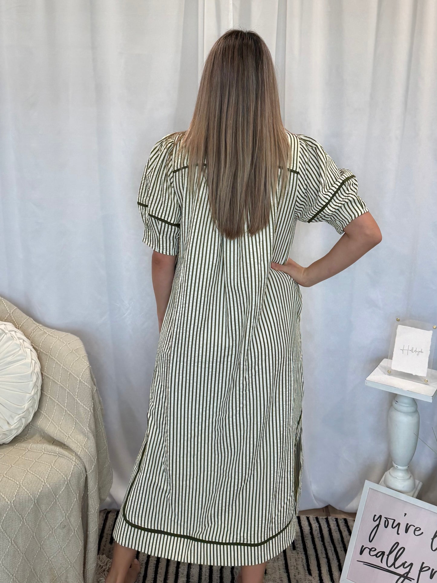 Green Vacay Dress (Pockets!)