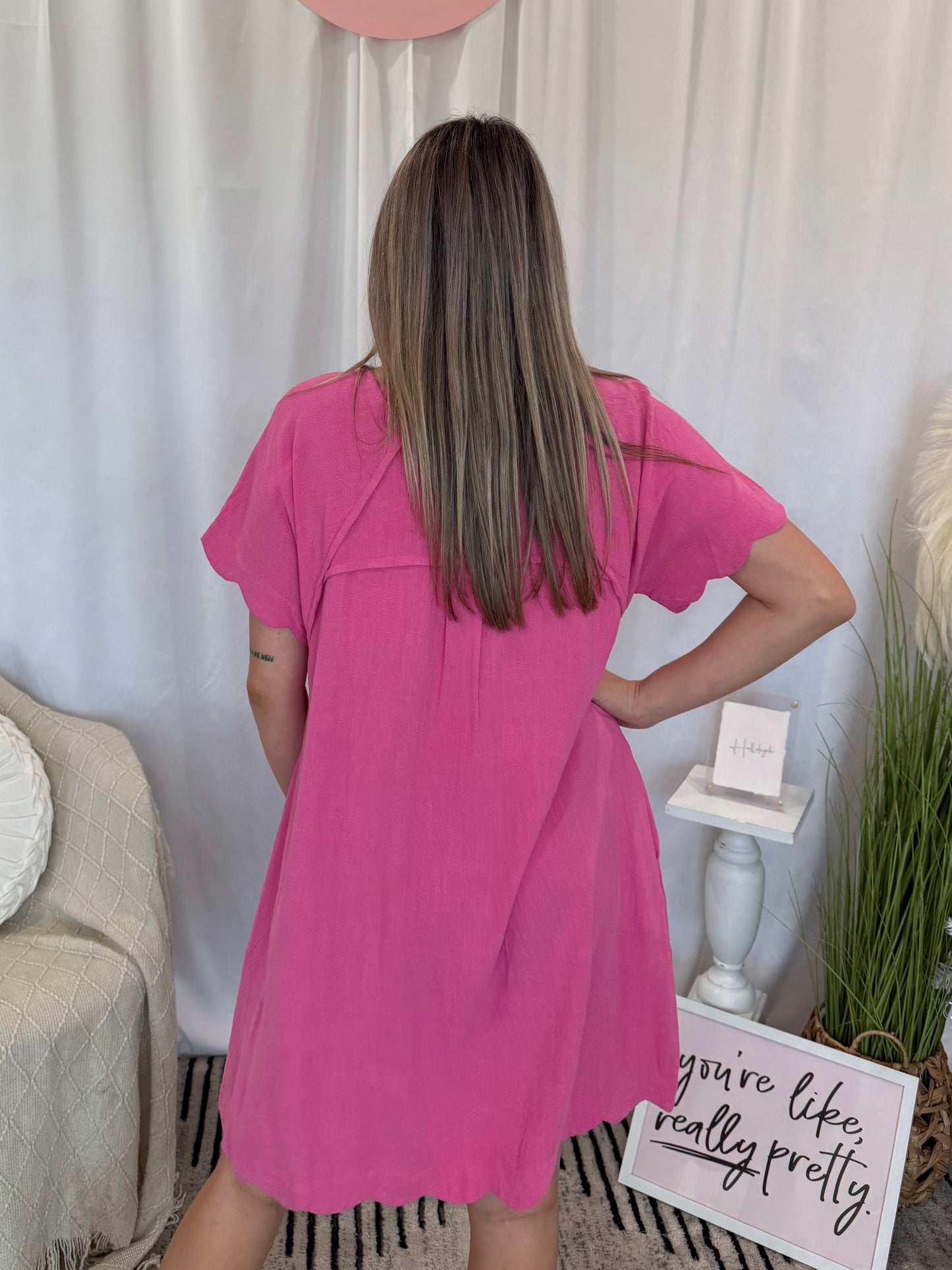 Pretty In Pink Dress (Pockets!)