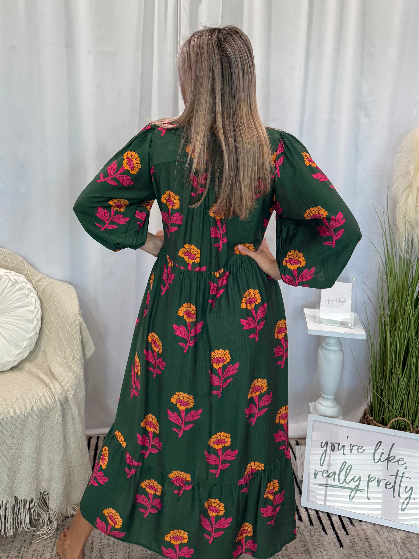 Cilantro Blossom Dress