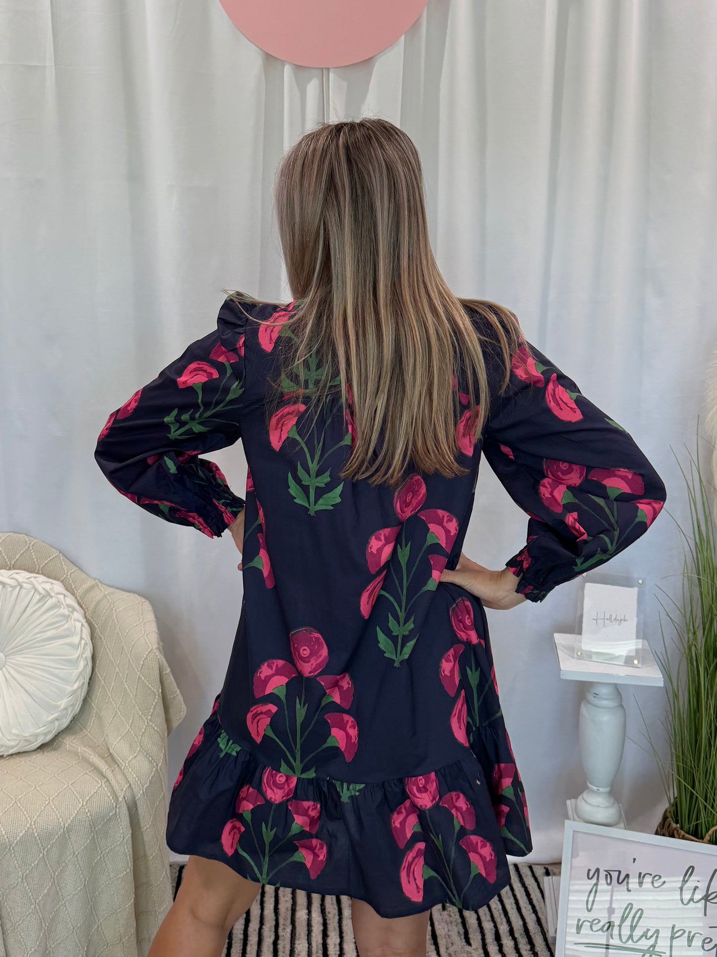 Sassy Navy Dress