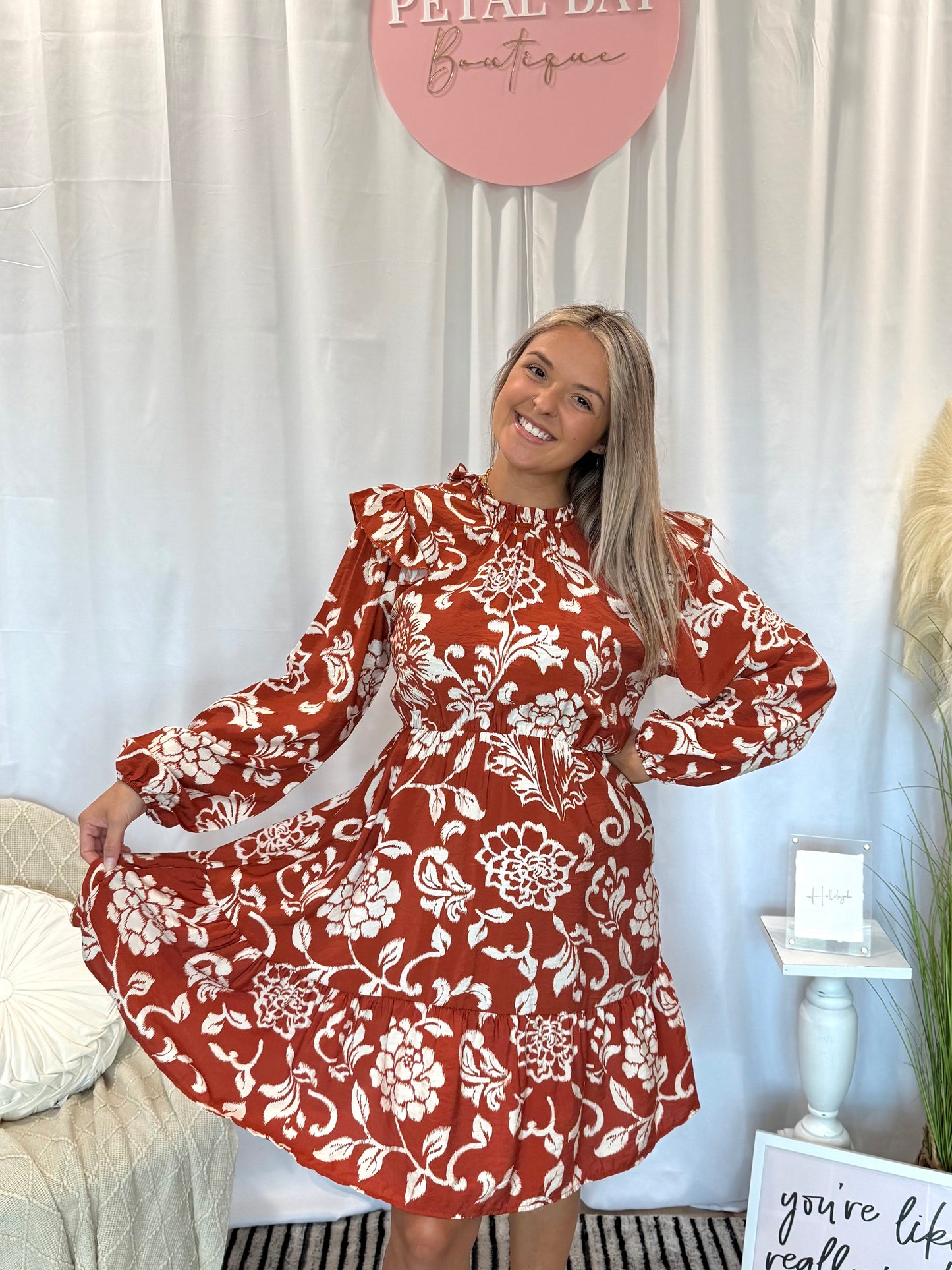 Pumpkin Cream Dress (Pockets!)