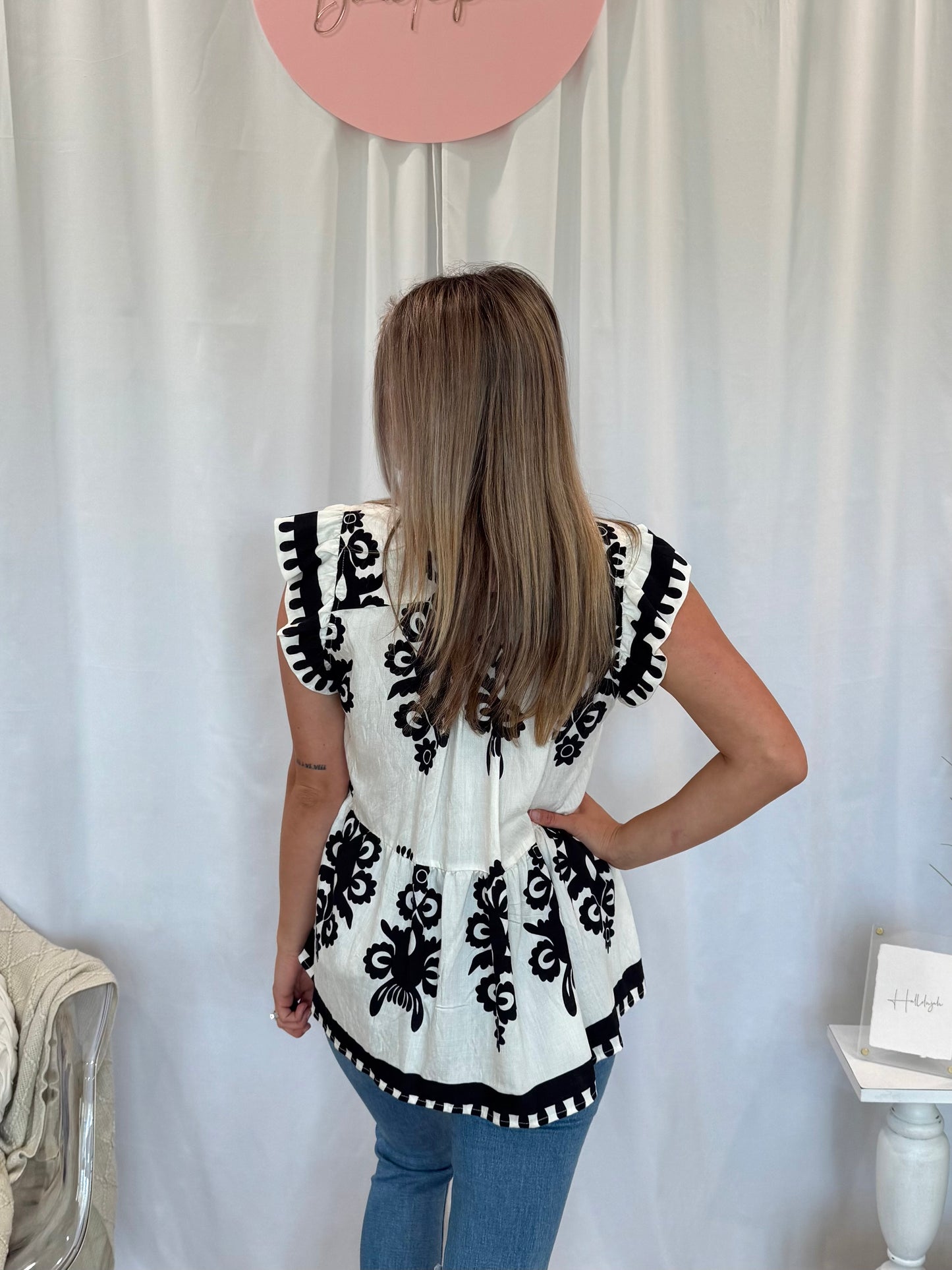 White Nola Top