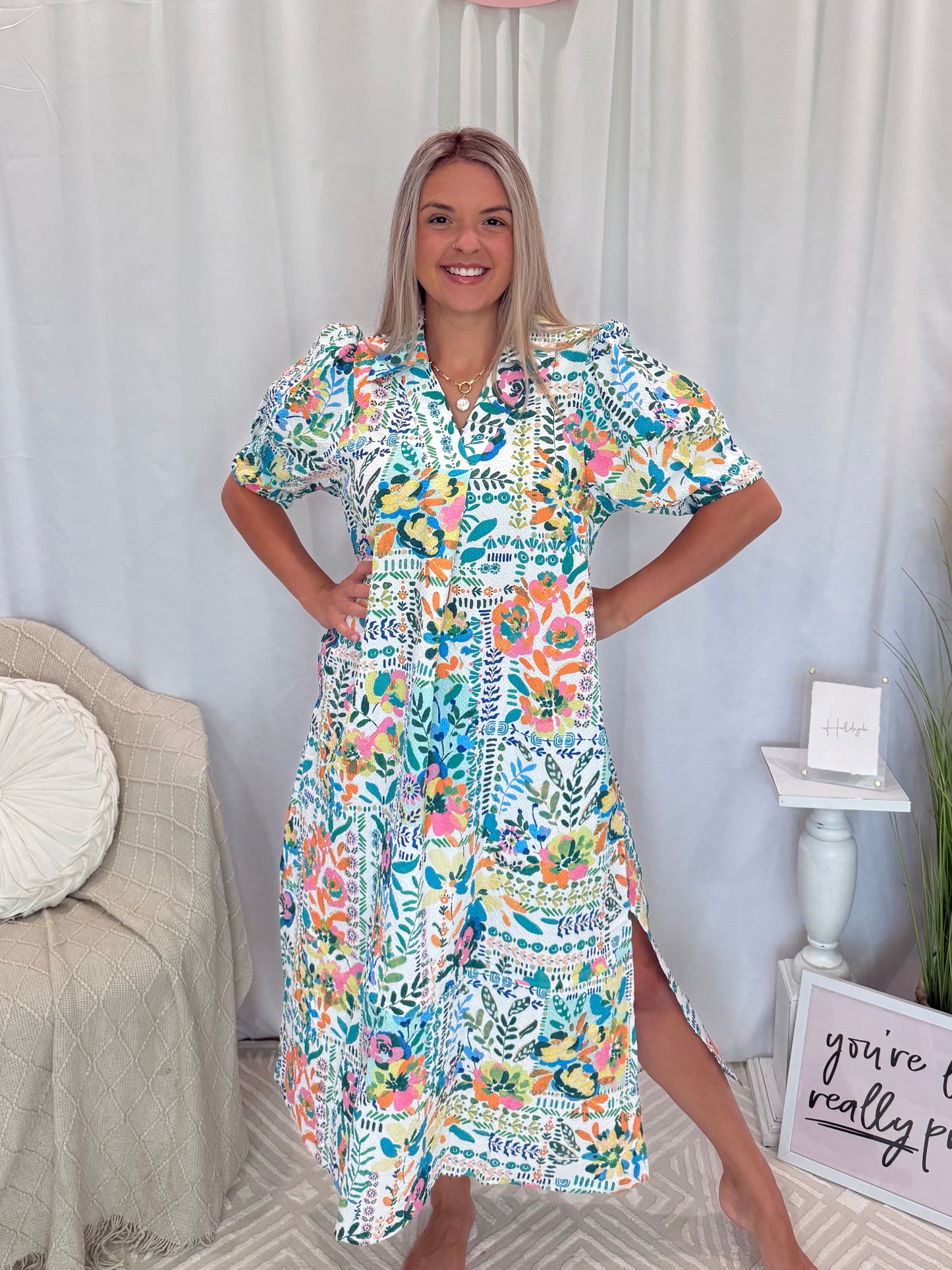 Mint & Sage Dress (Pockets!)