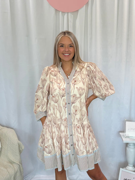 Gentle Blush Dress (Pockets!)