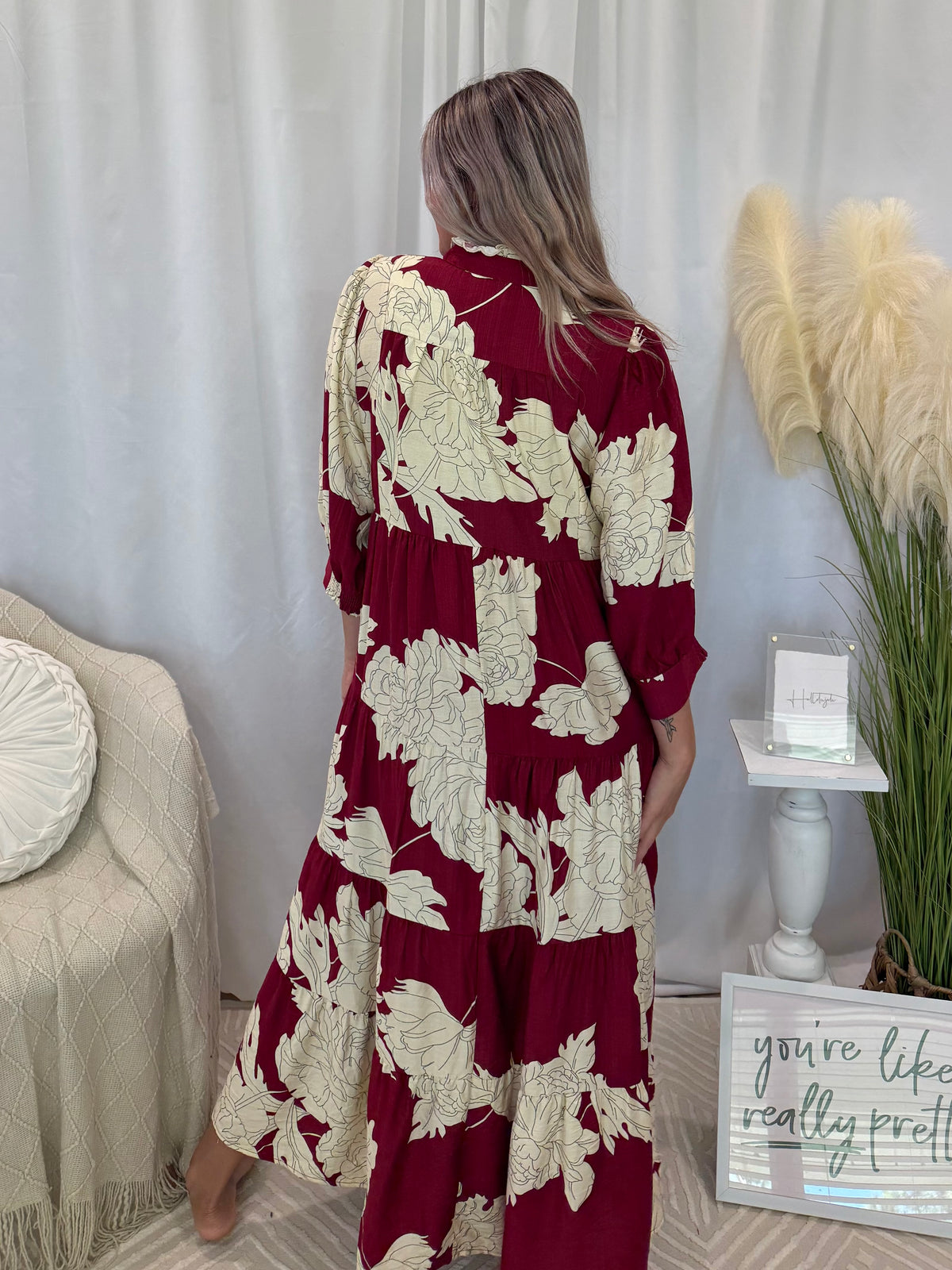 Ruby Delight Midi Dress (Pockets!)