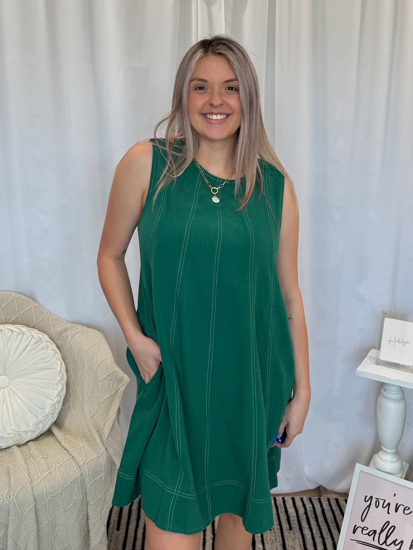 Emerald Abyss Dress (Pockets!)