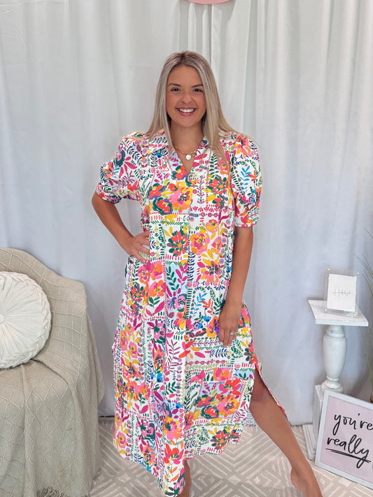 Pink & Rose Dress (Pockets!)