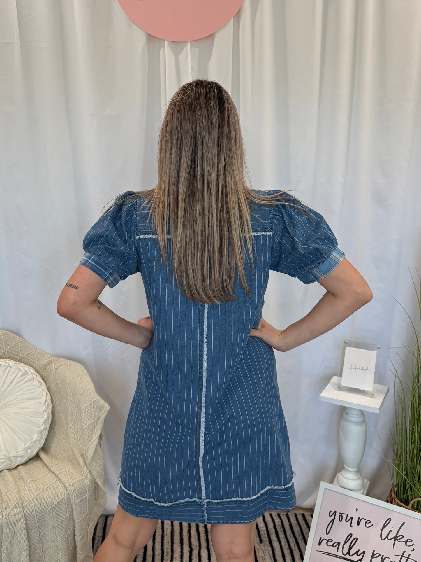 Dark Blue Agave Denim Dress