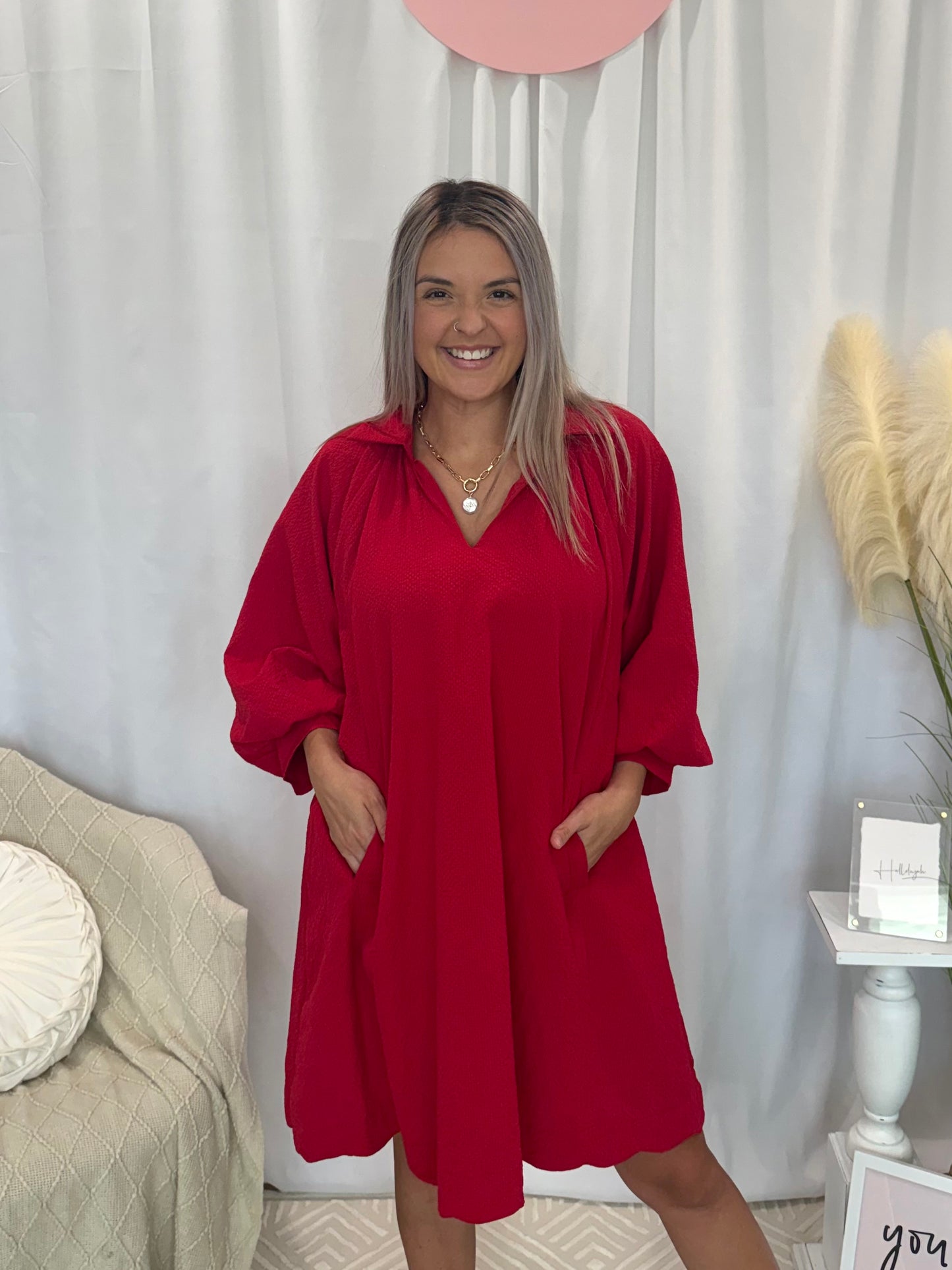Poppy Fog Dress (Pockets!)