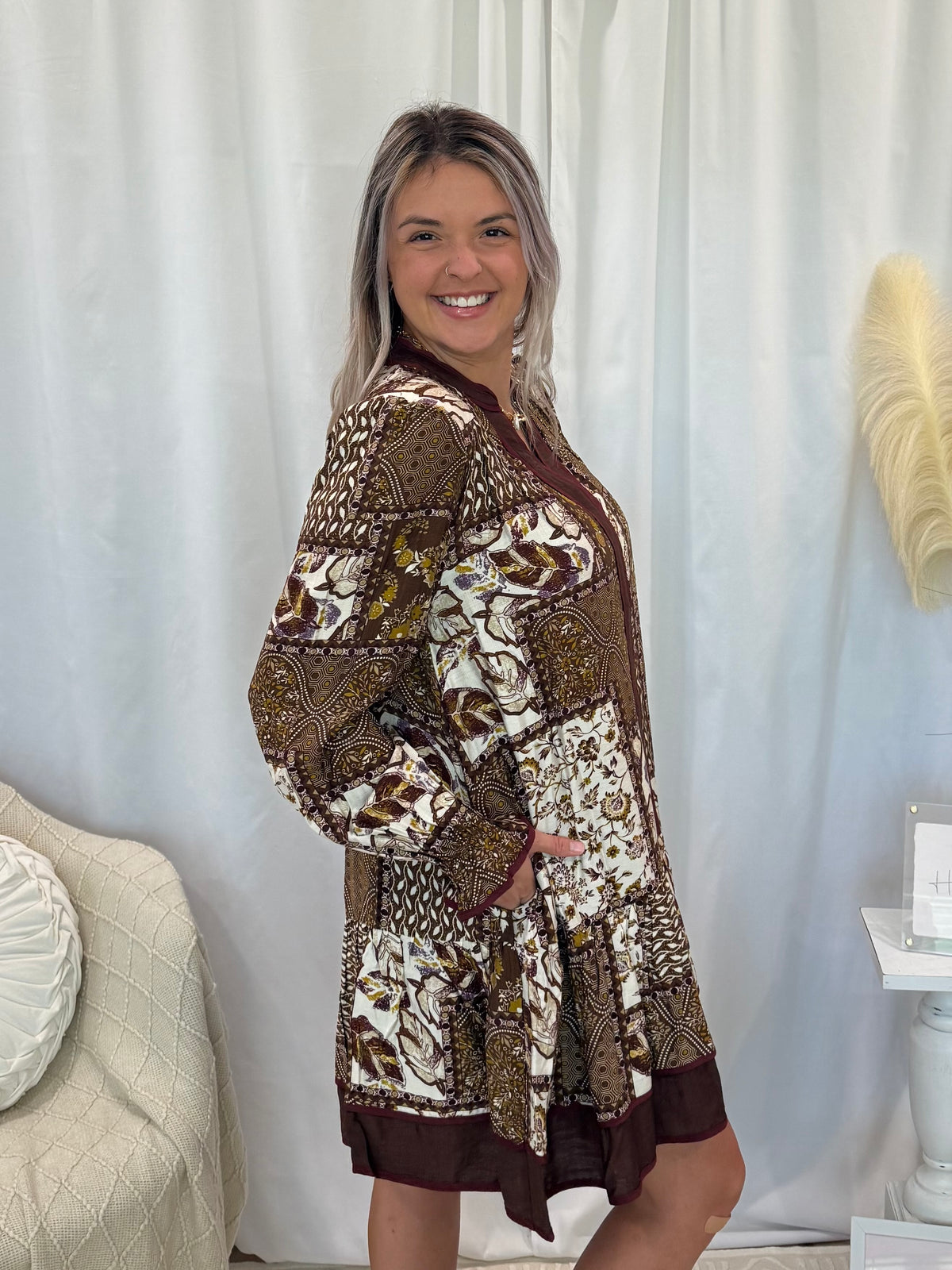Bold in Brown Dress (Pockets!)