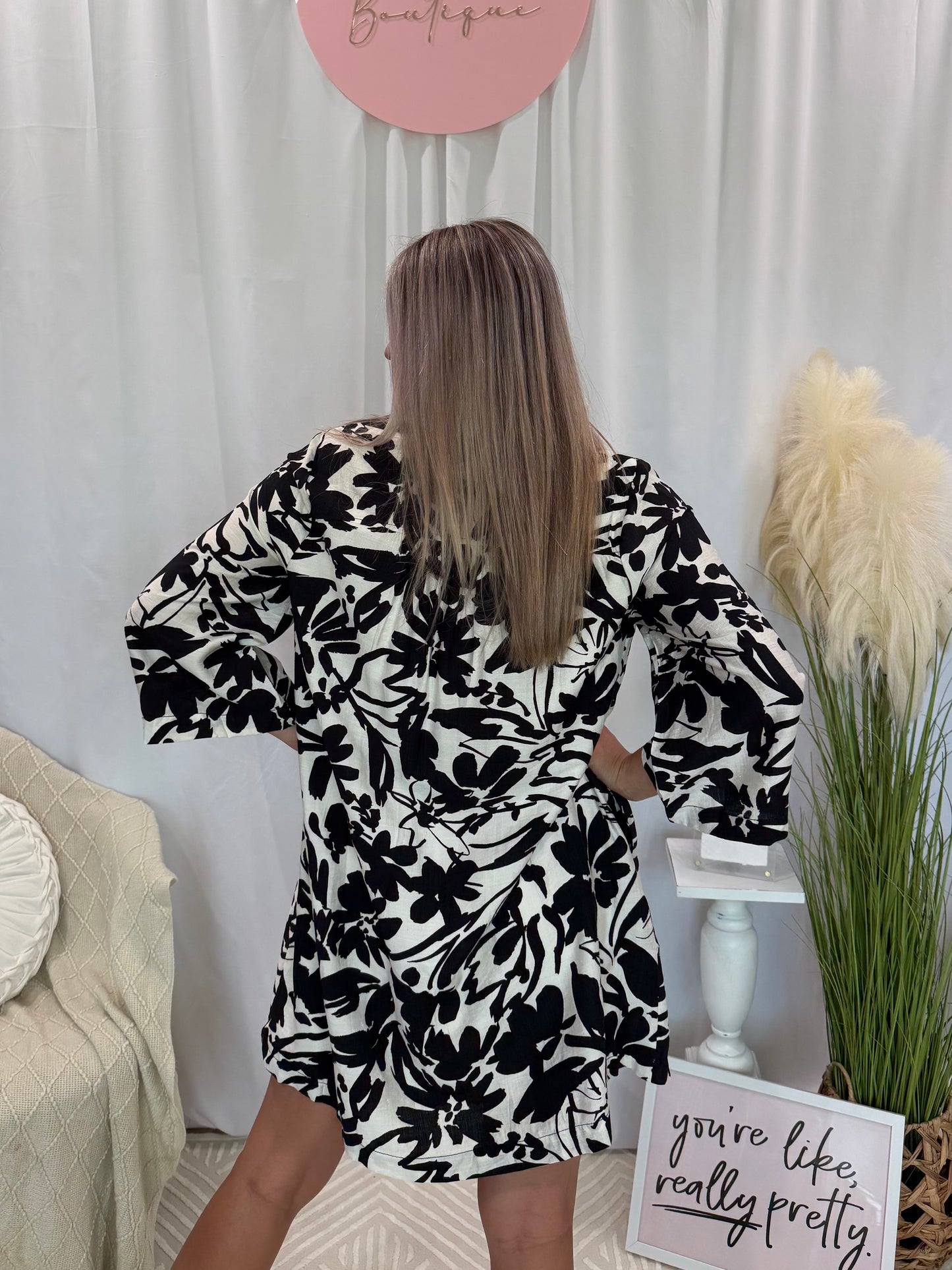 Fun and Flowy Black Dress (Pockets!)