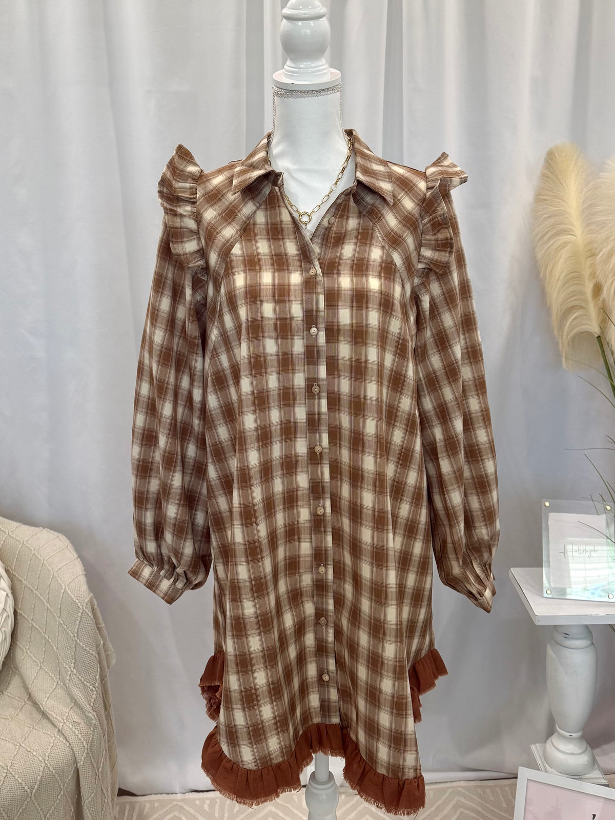 Falling Into Cream Dress