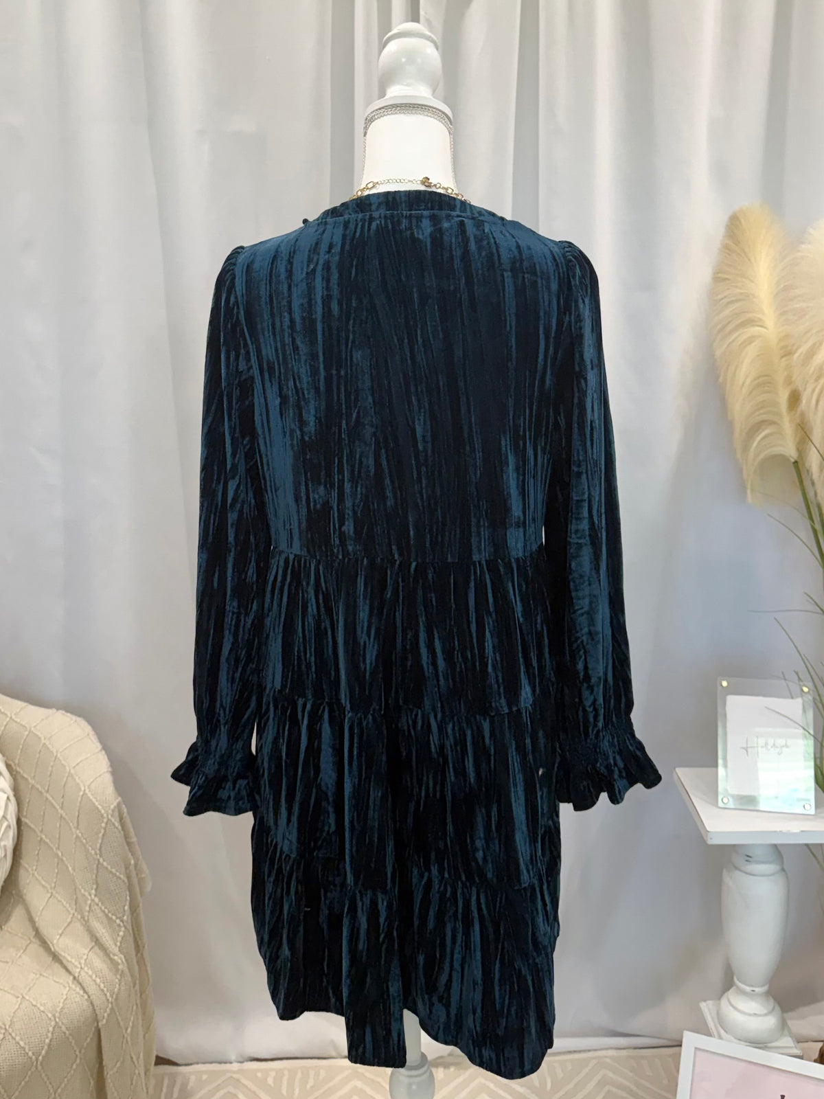 Blueberry Mousse Velvet Dress (Pockets!)