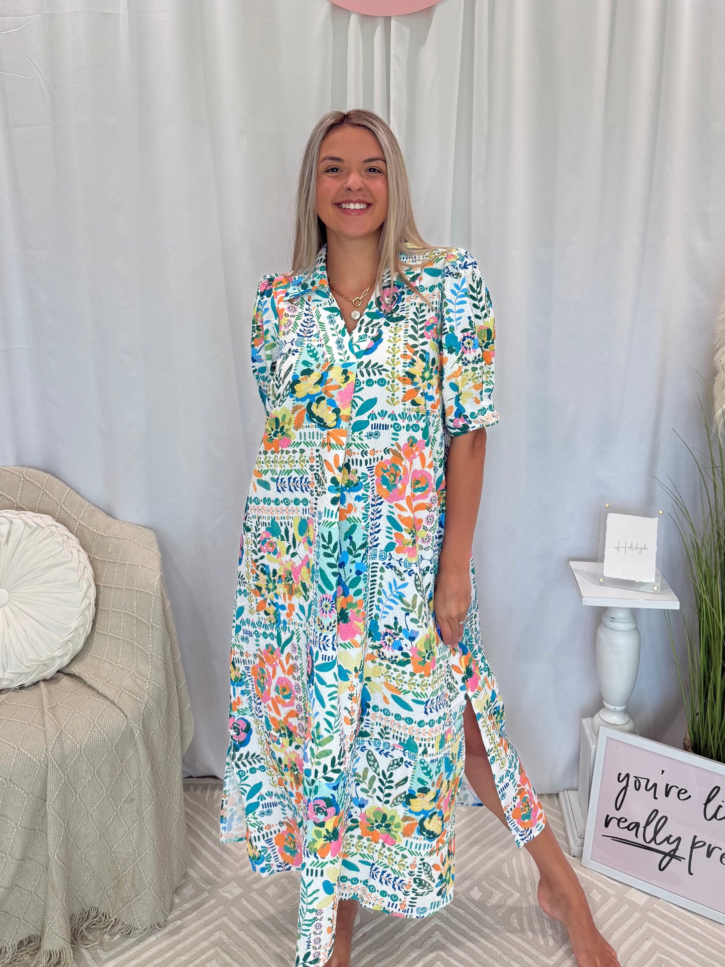 Mint & Sage Dress (Pockets!)