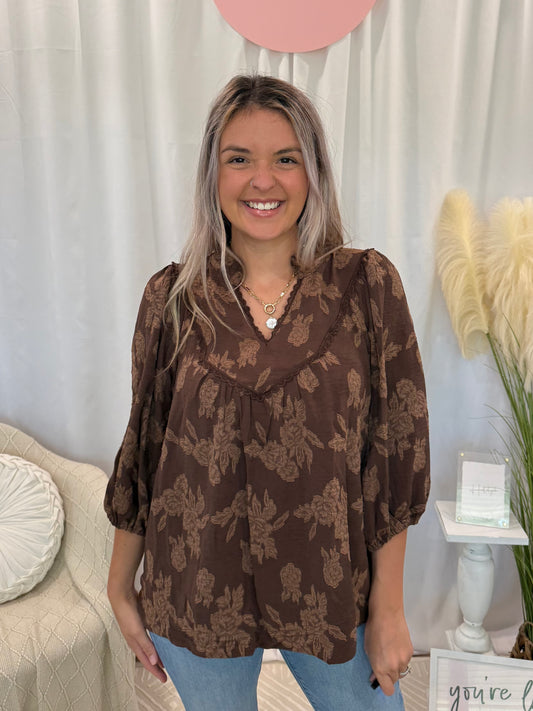 For the Love of Brown Top