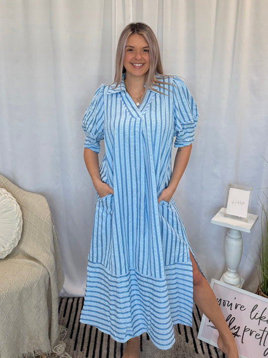 Blue Bliss Dress (Pockets!)