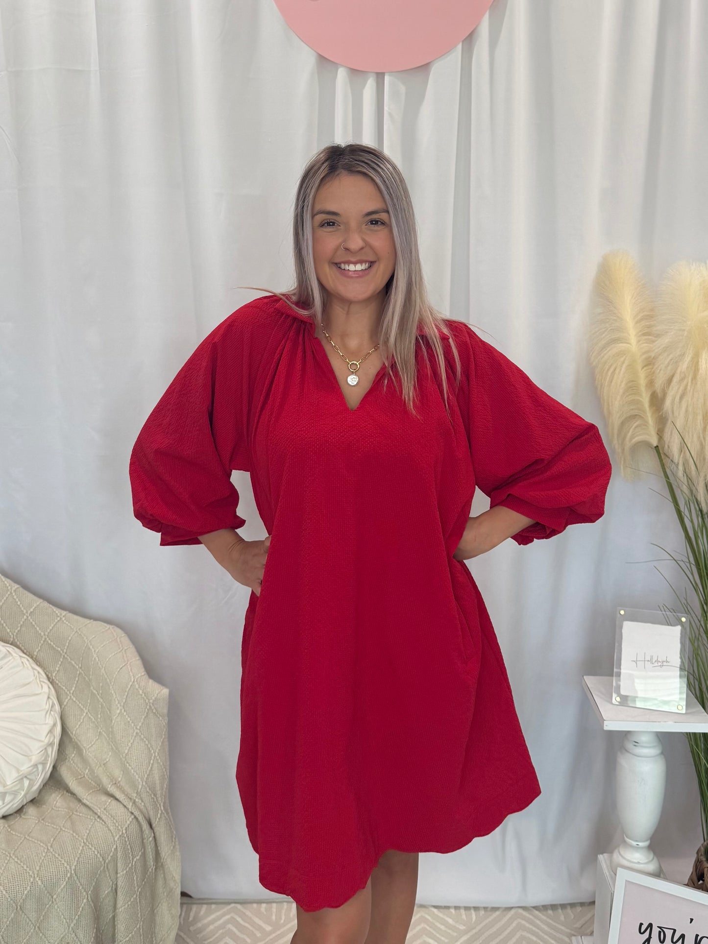 Poppy Fog Dress (Pockets!)