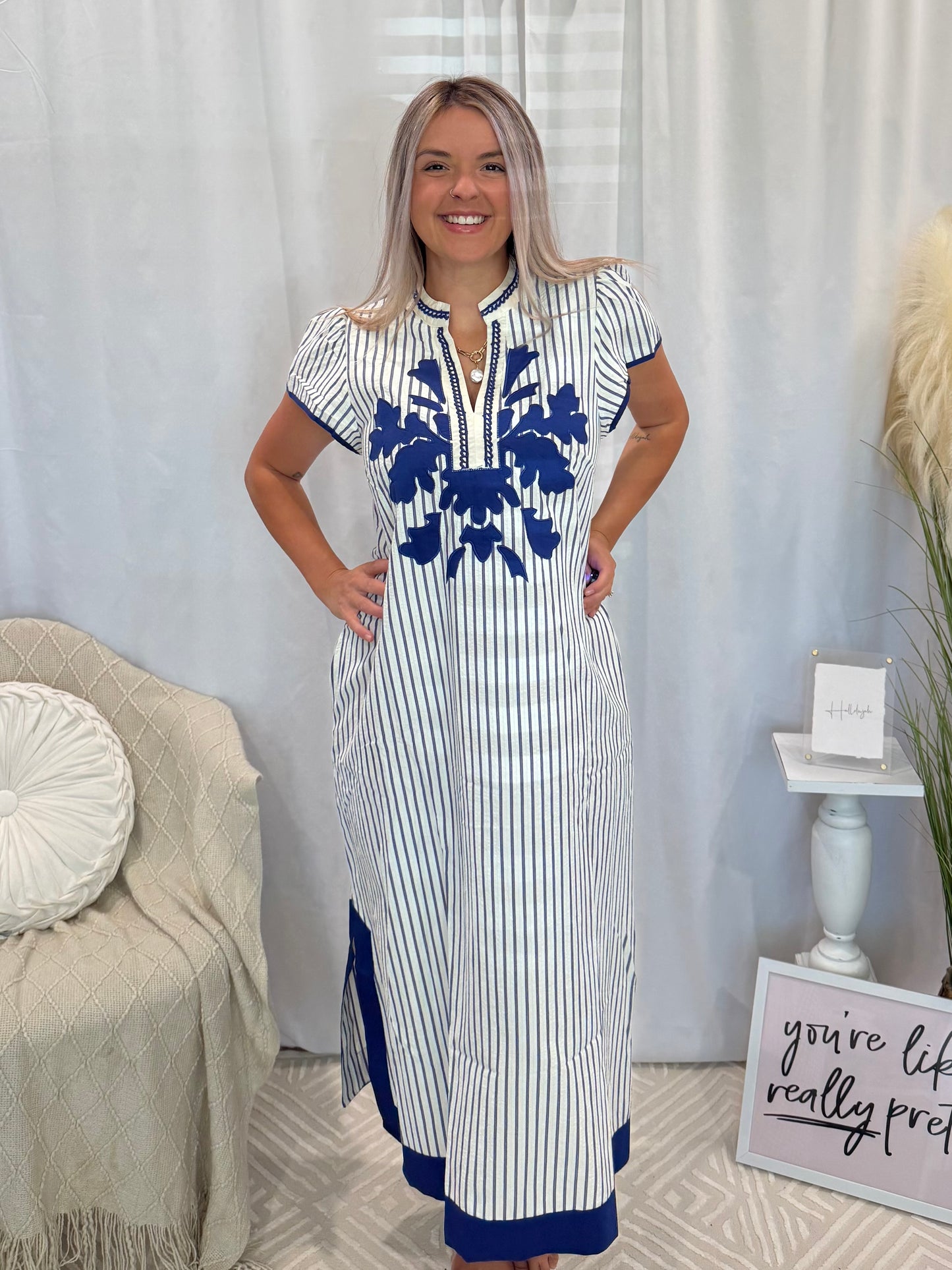 Coming in Cobalt Dress (Pockets!)
