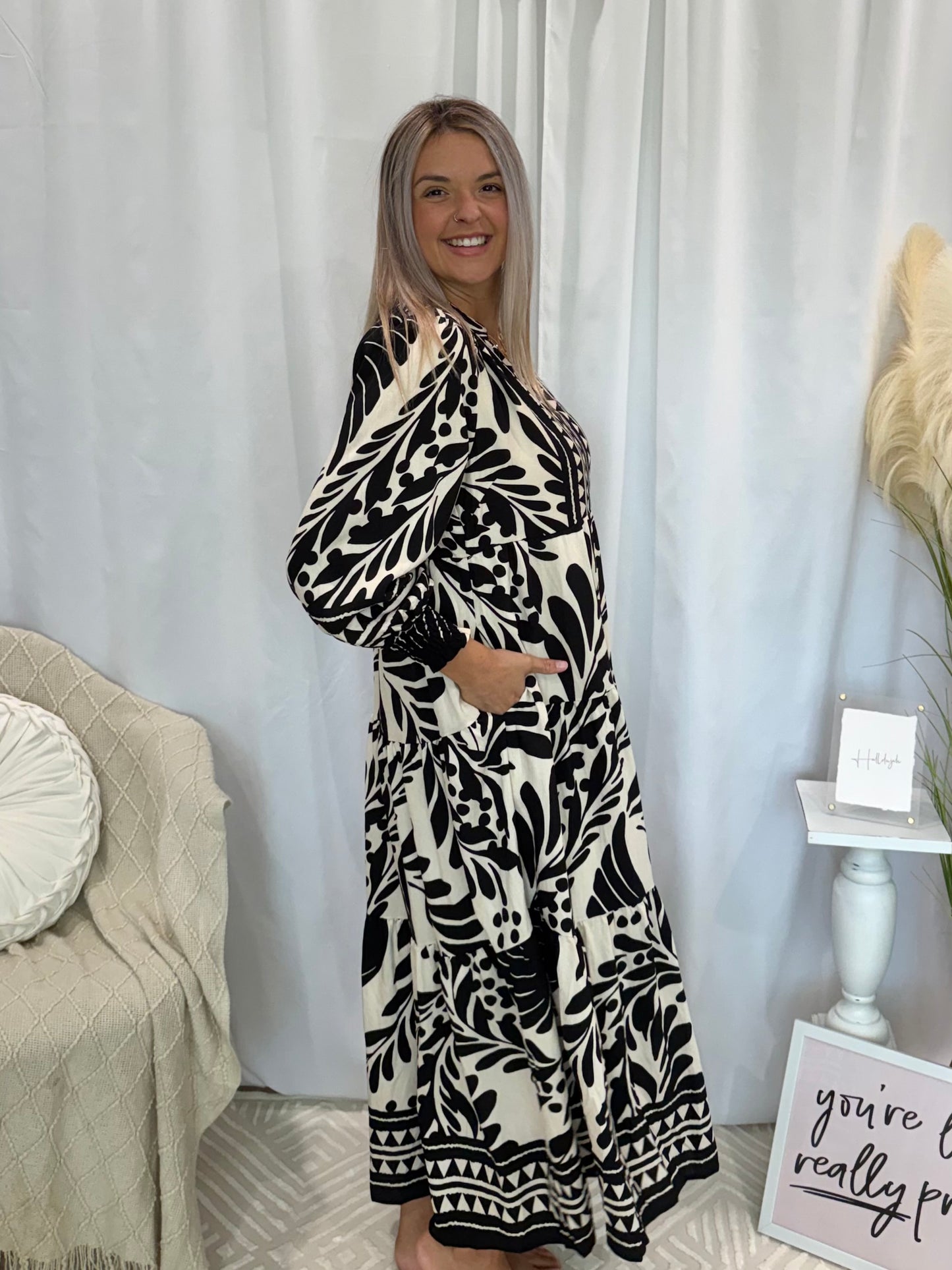 Onyx Delight Dress (Pockets!)