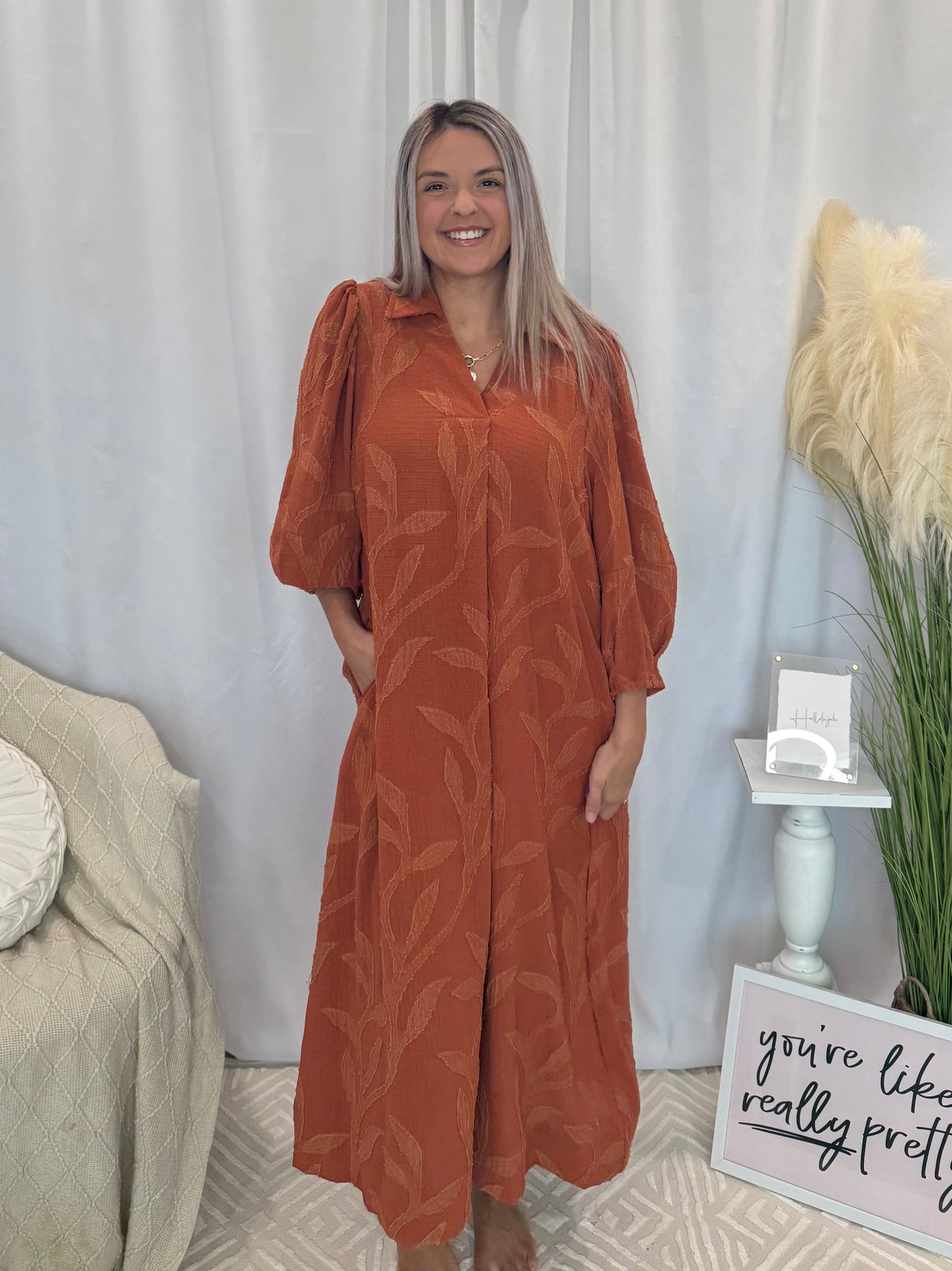 Golden Autumn Dress (Pockets!)