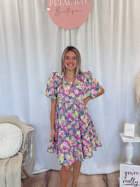 Purple Floral Dress