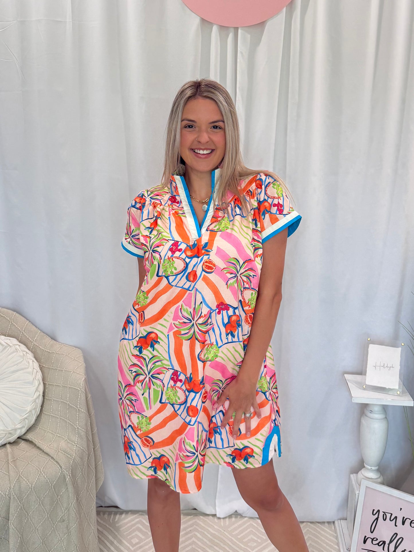 Tangerine Love Dress (Pockets!)